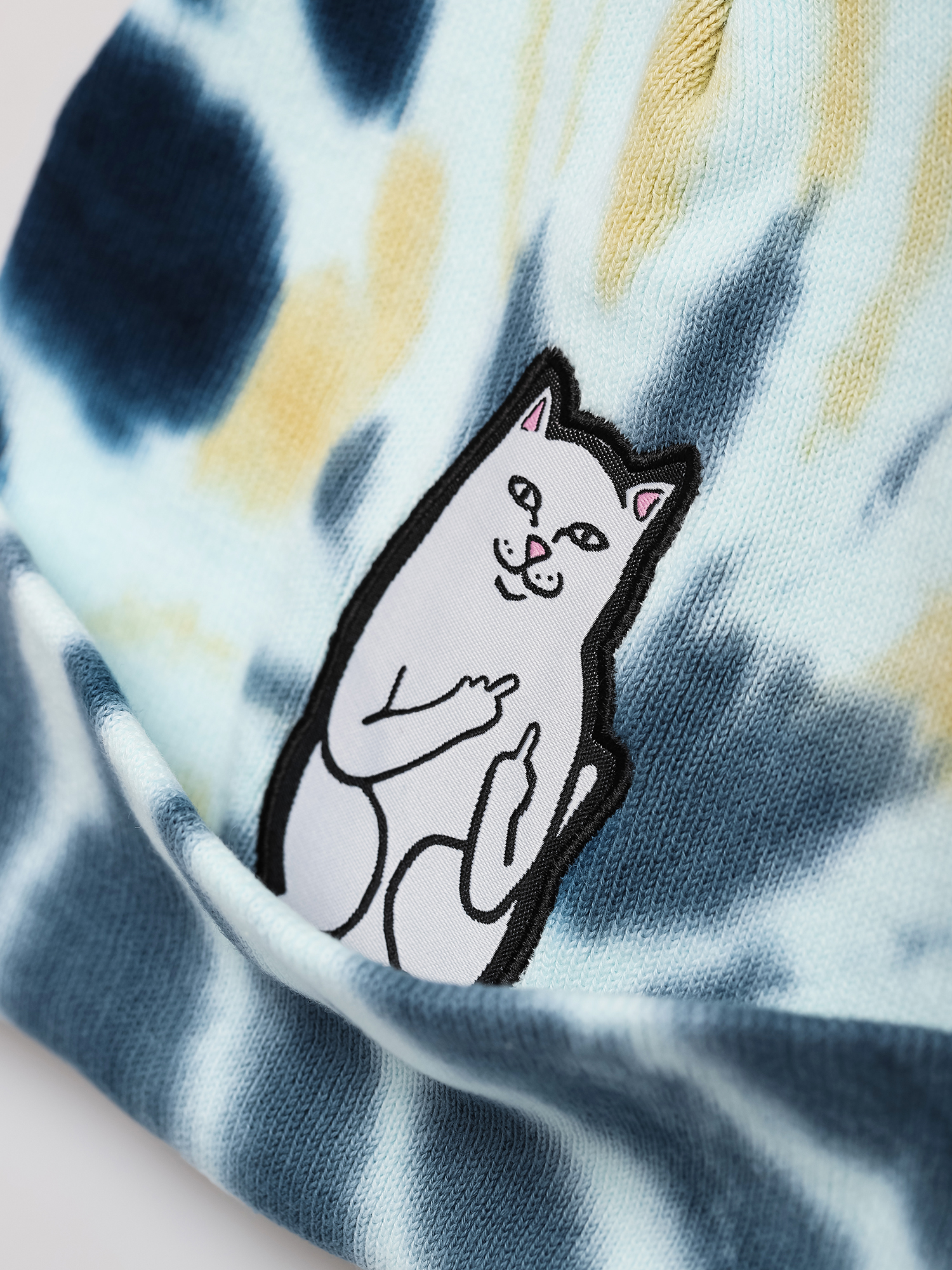 Czapka zimowa RipNDip Lord Nermal Tie Dye (navy/peach spiral dye)