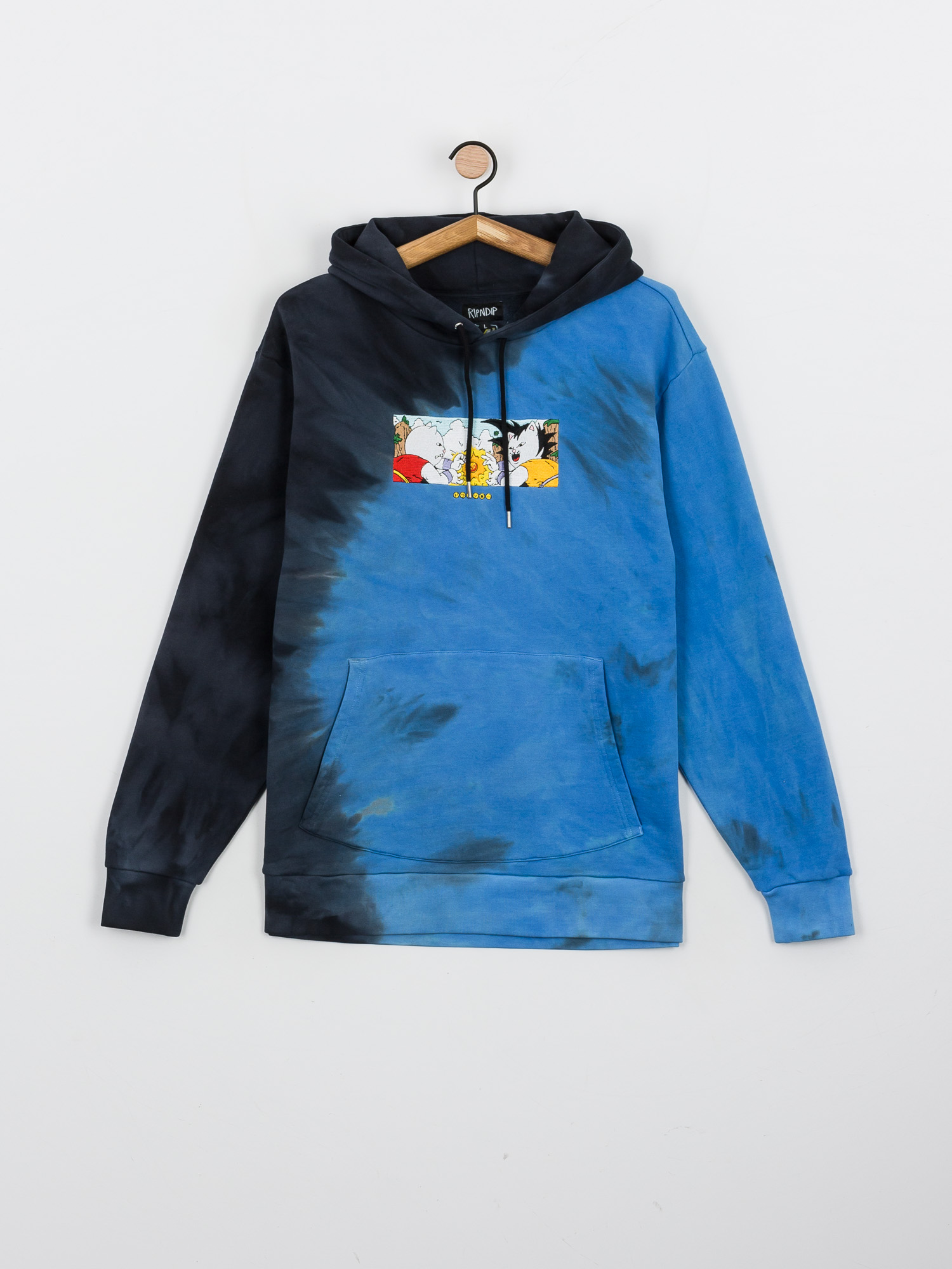 Bluza z kapturem RipNDip Nermku Battle HD (black/blue dye)