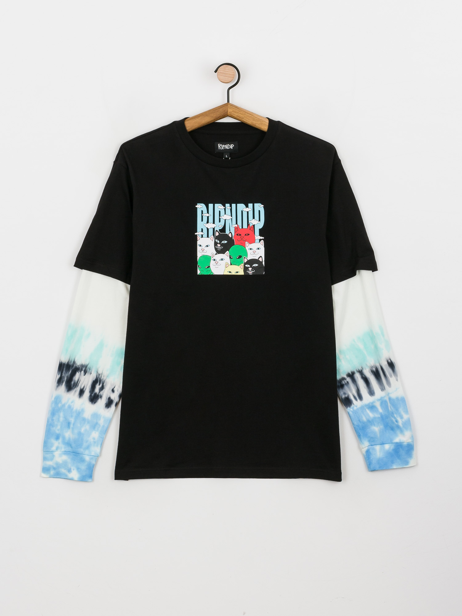 Longsleeve RipNDip Bunched Up (black/tie dye)