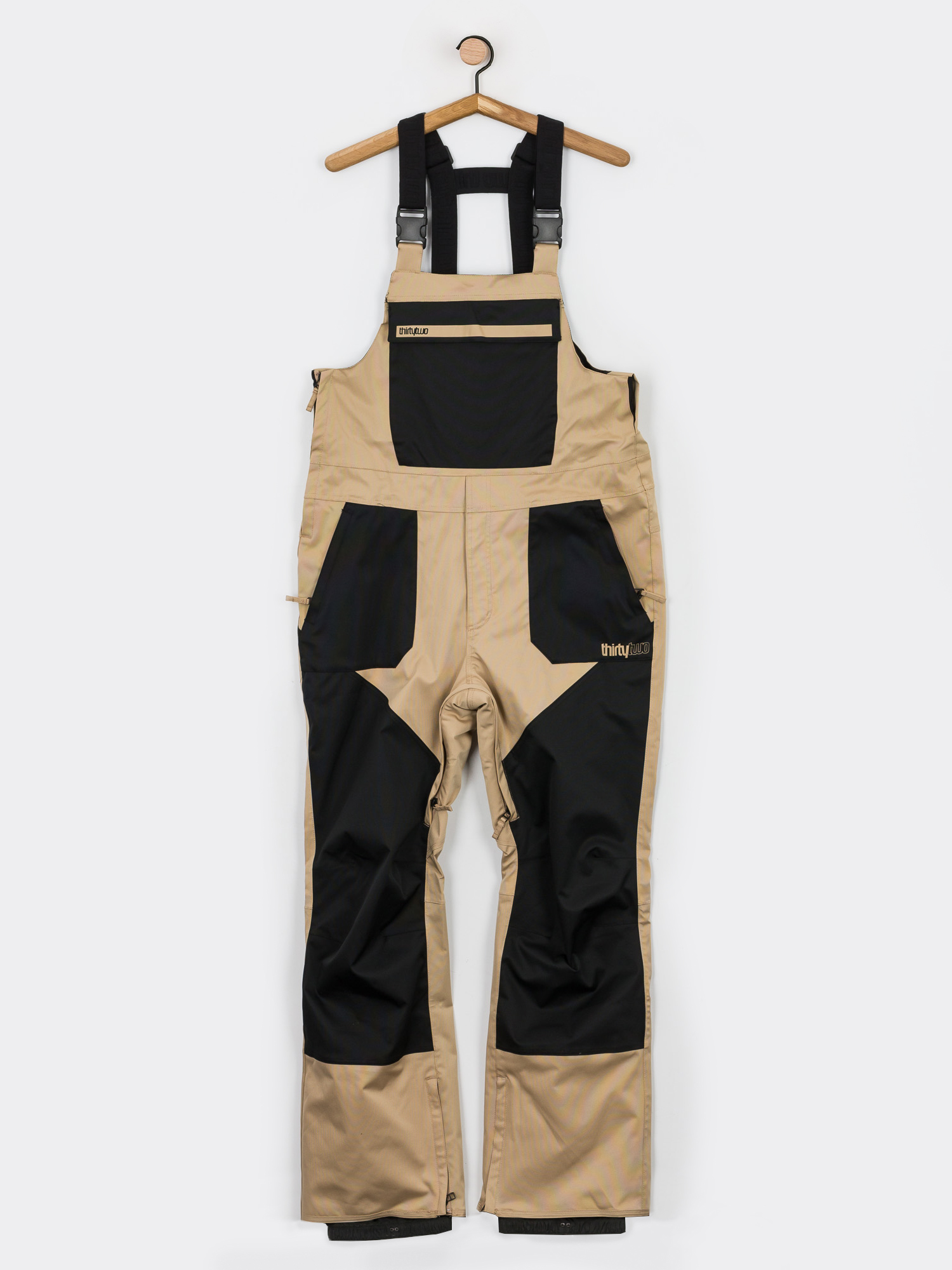 Męskie Spodnie snowboardowe ThirtyTwo Basement Bib (khaki)