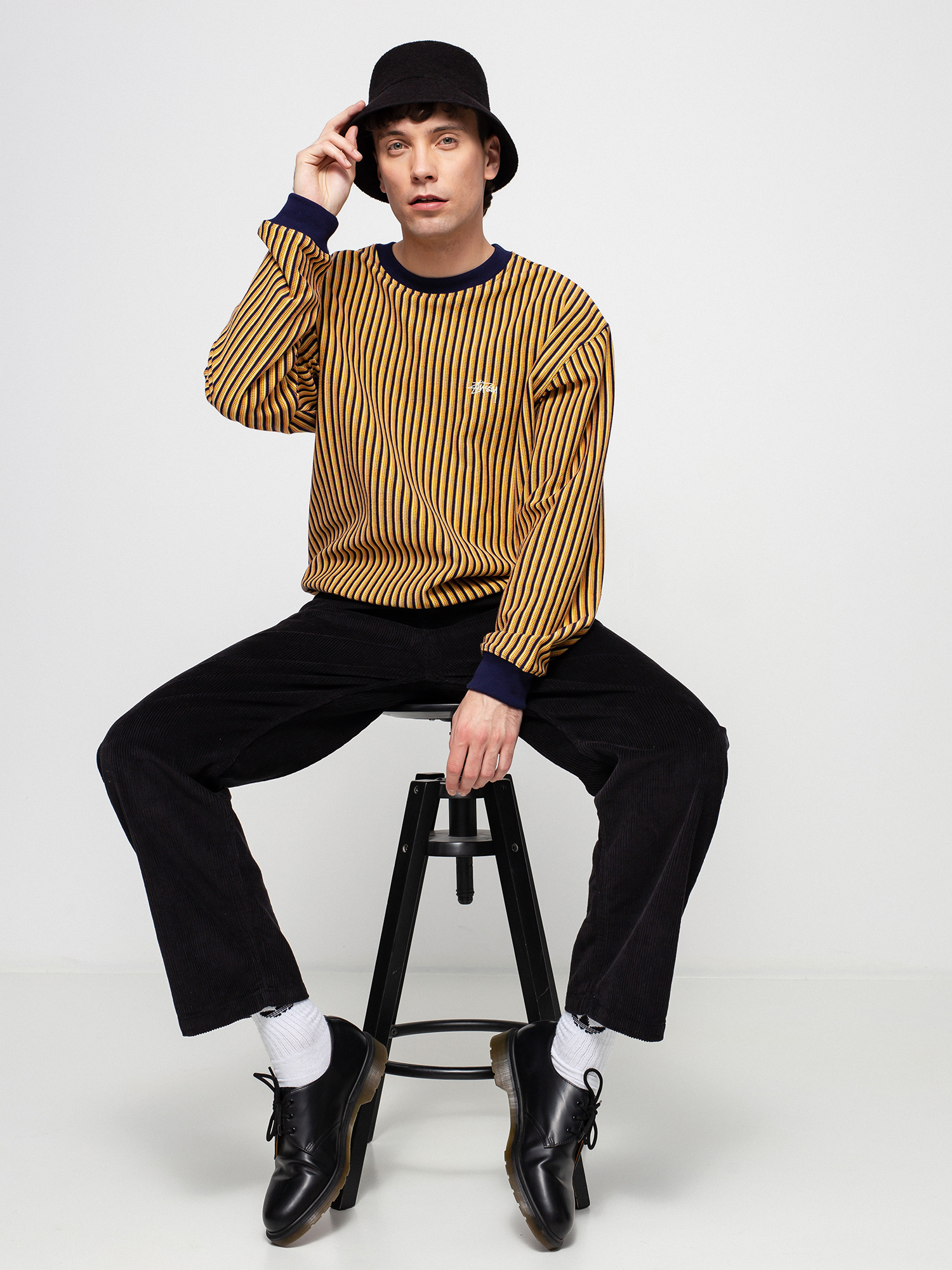 Longsleeve Stussy Vertical Dot Striped (navy)