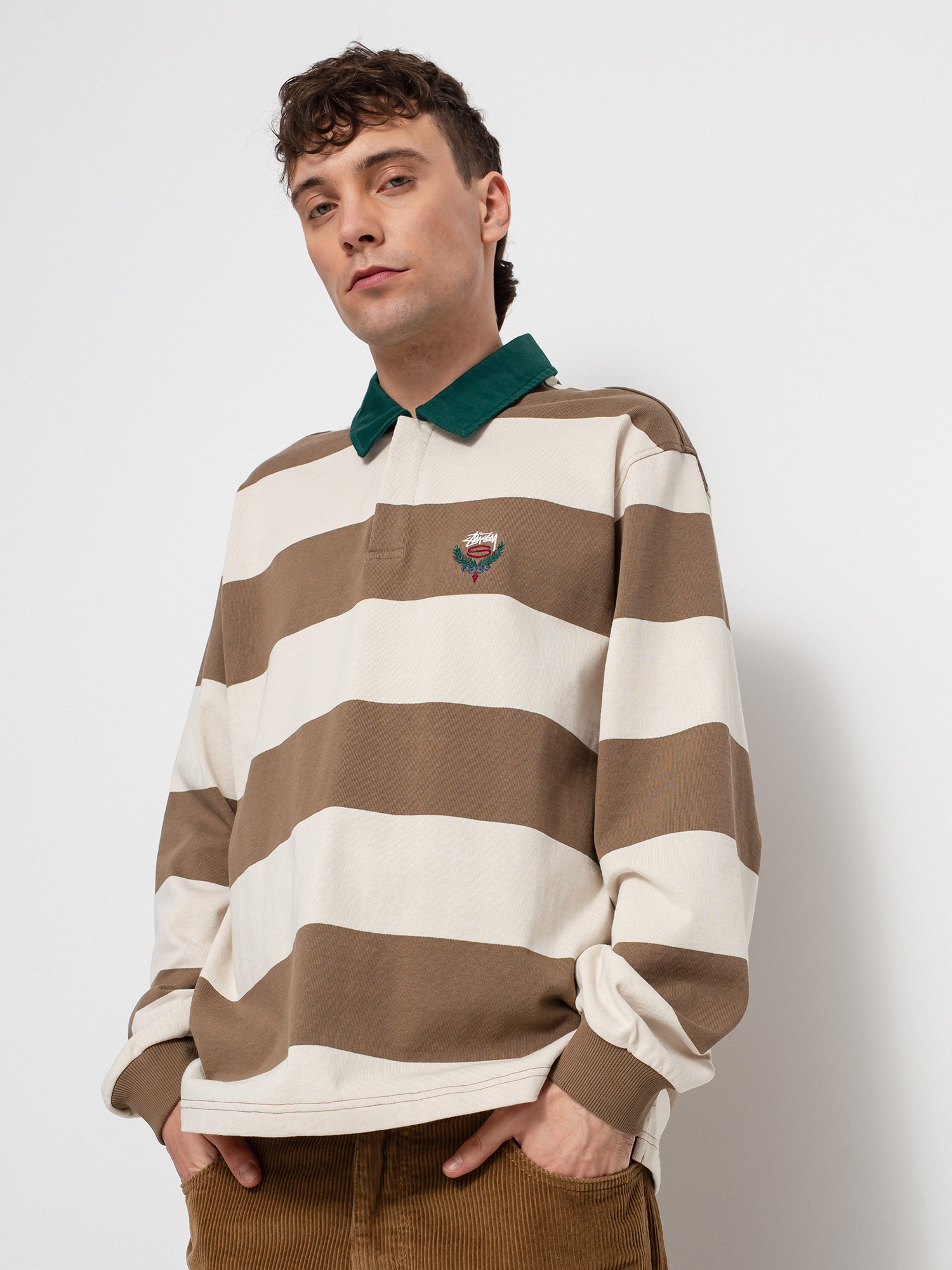 Polo Stussy Big Stripe Rugby (natural)