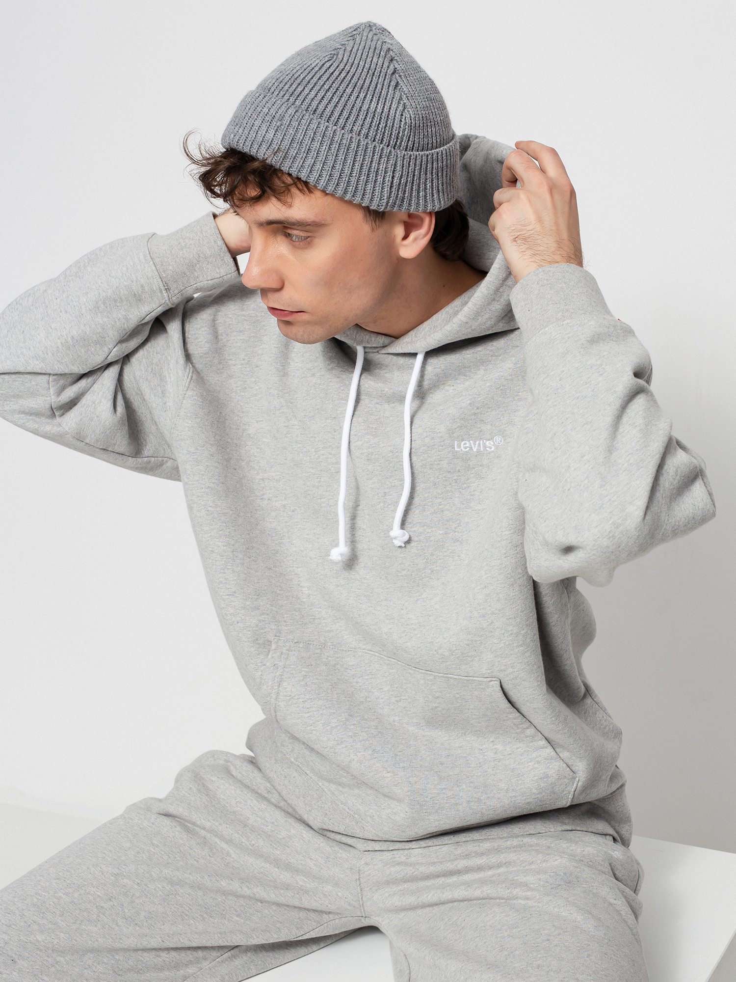 Bluza z kapturem Levi's® Red Tab HD (light mist heather)