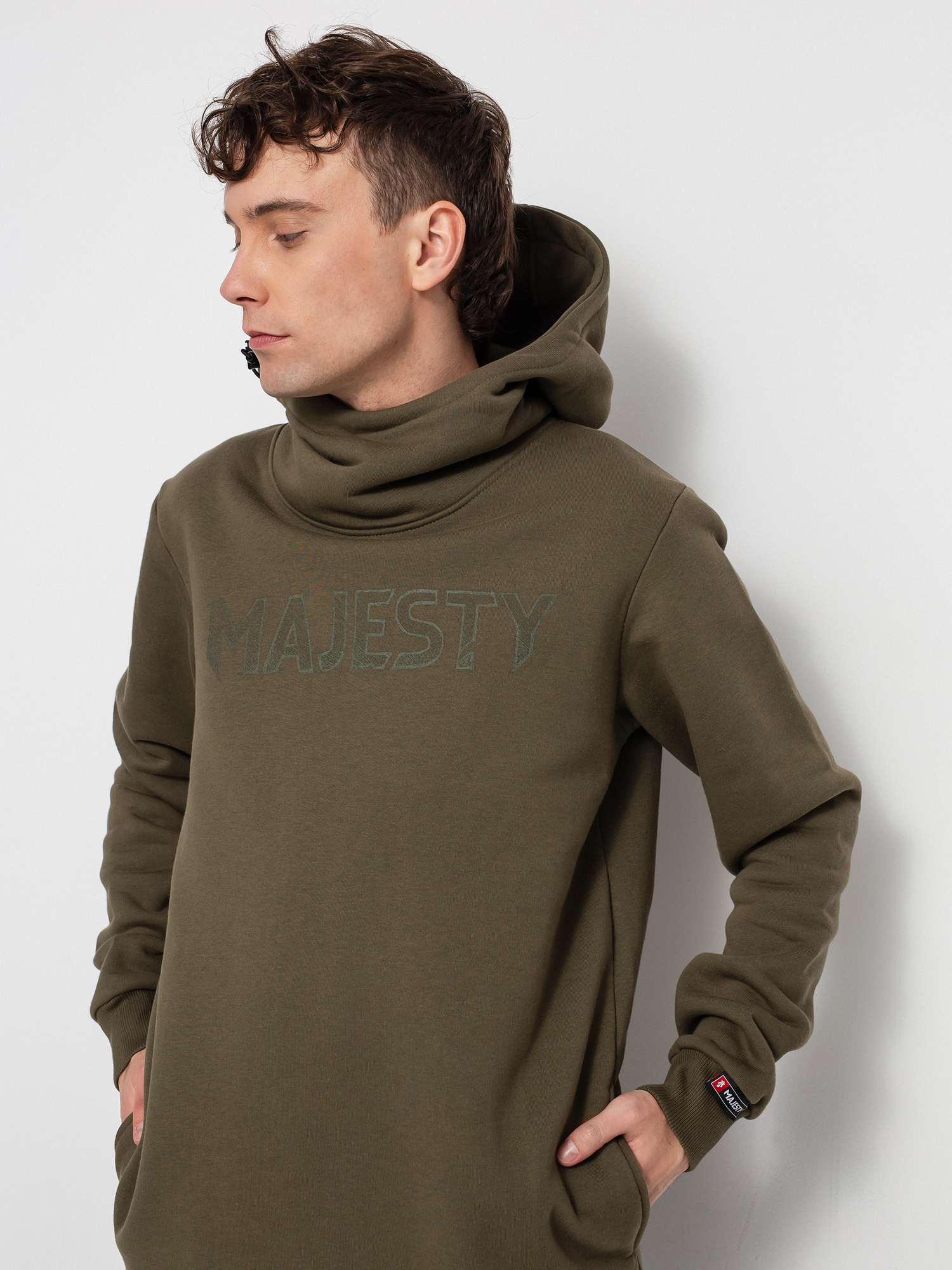 Bluza z kapturem Majesty Bear Tall HD (army green)