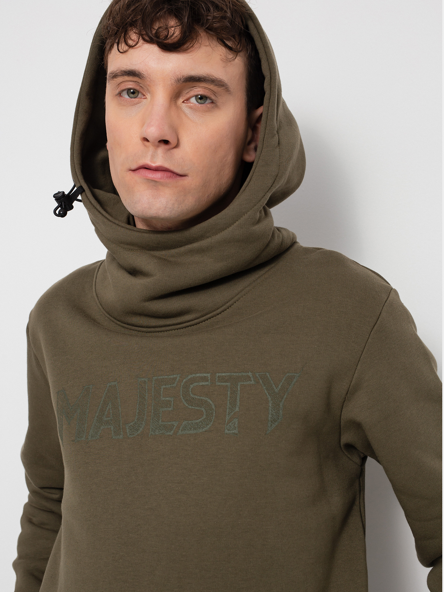 Bluza z kapturem Majesty Bear Tall HD (army green)