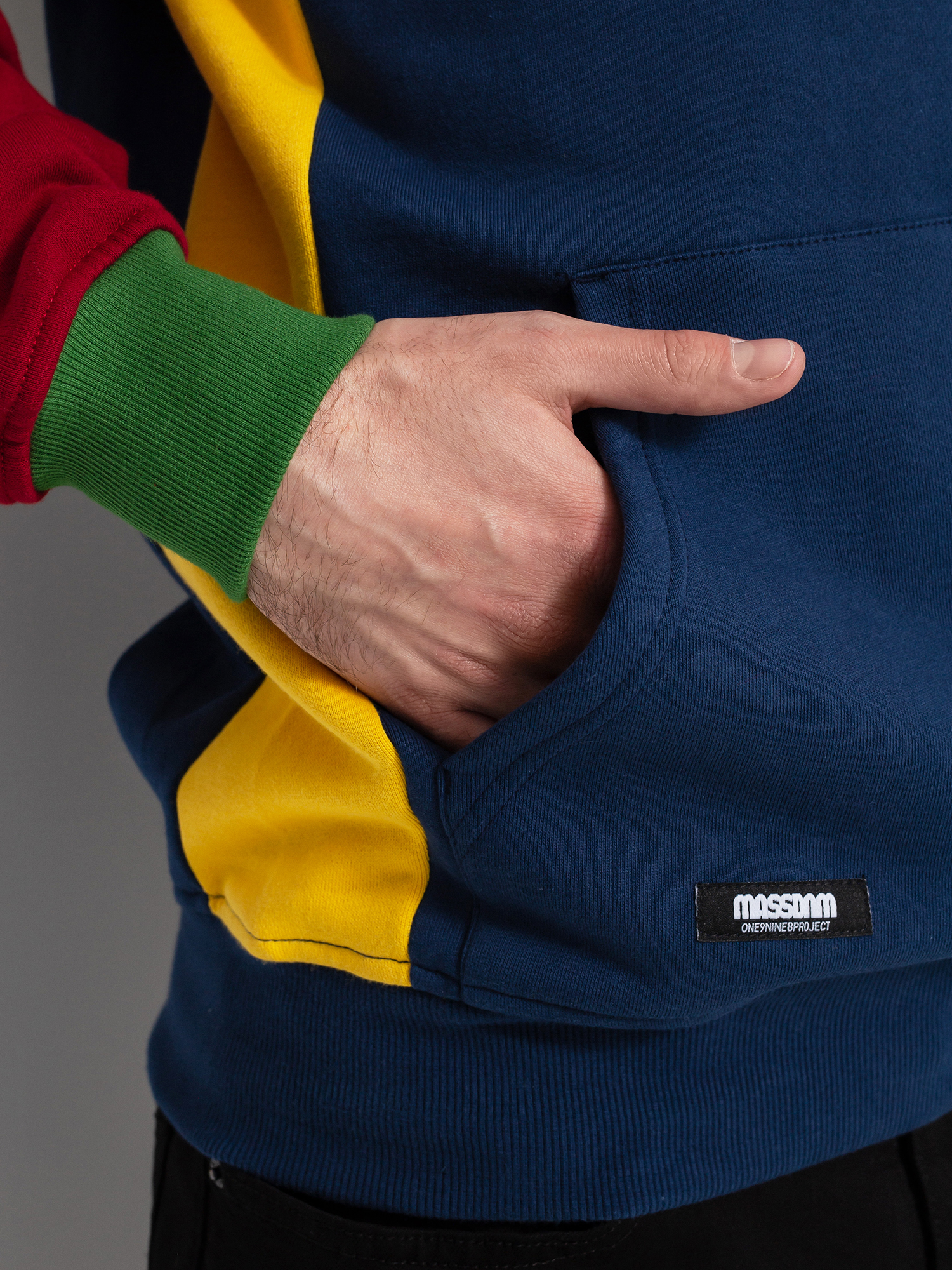Bluza z kapturem MassDnm Moody HD (green/navy/claret)