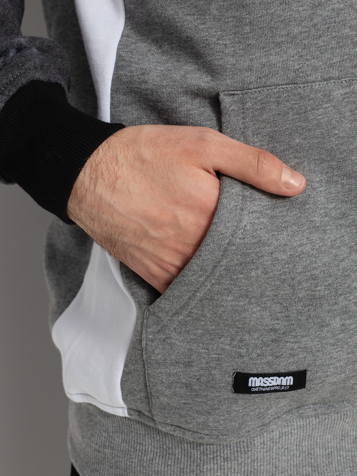 Bluza z kapturem MassDnm Moody HD (black/heather grey)