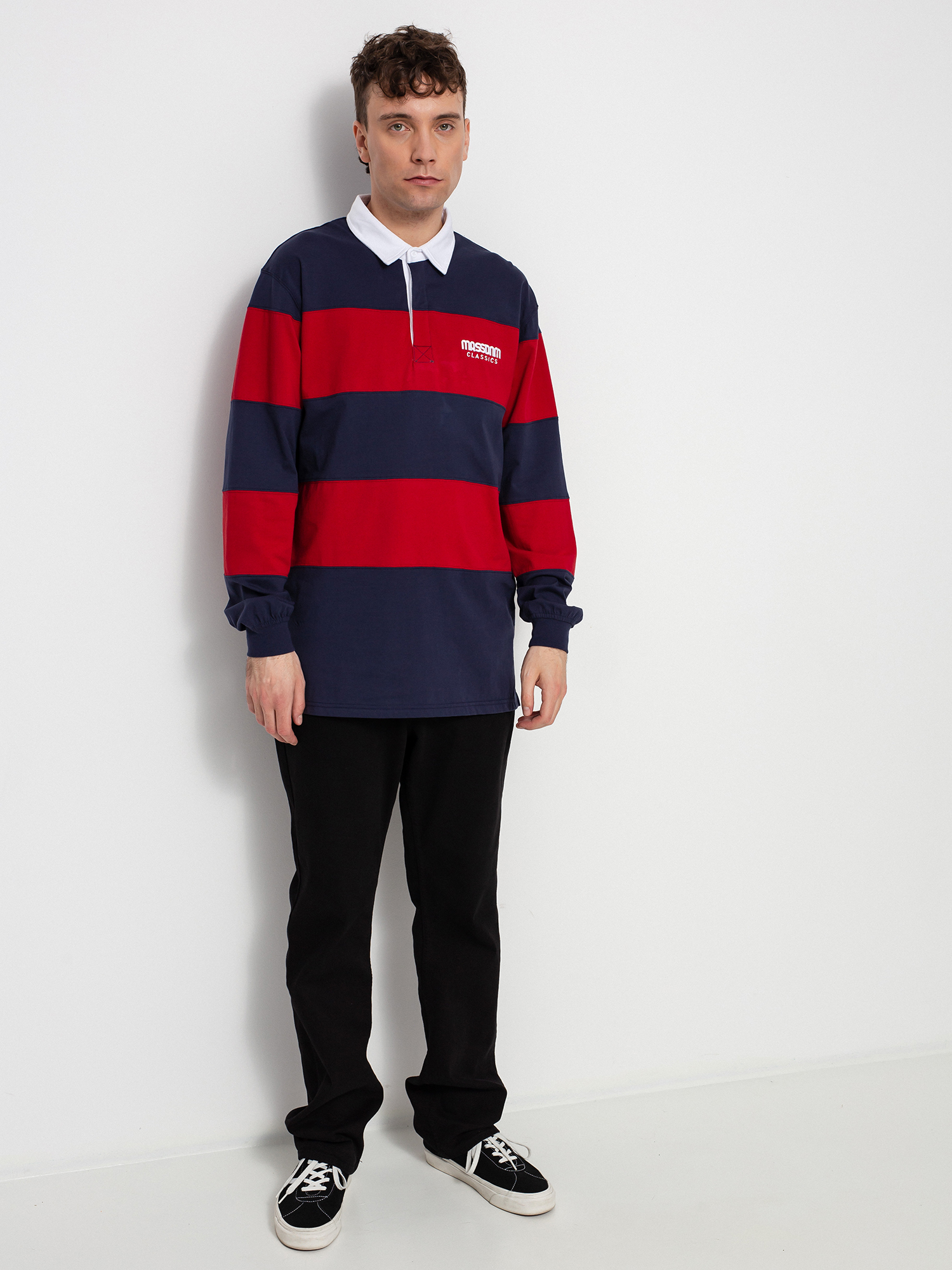 Longsleeve MassDnm Rugby (navy/claret)