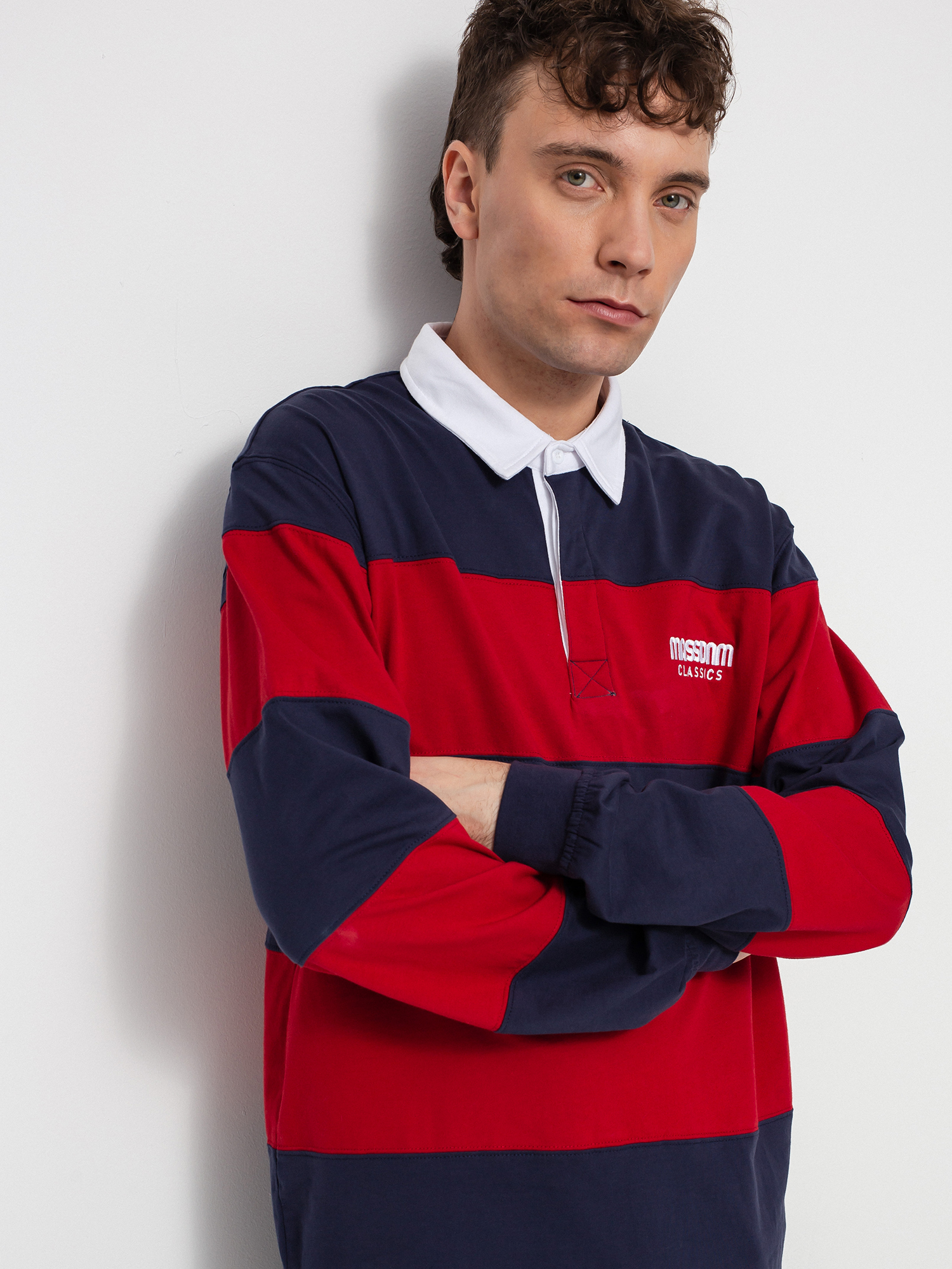 Longsleeve MassDnm Rugby (navy/claret)