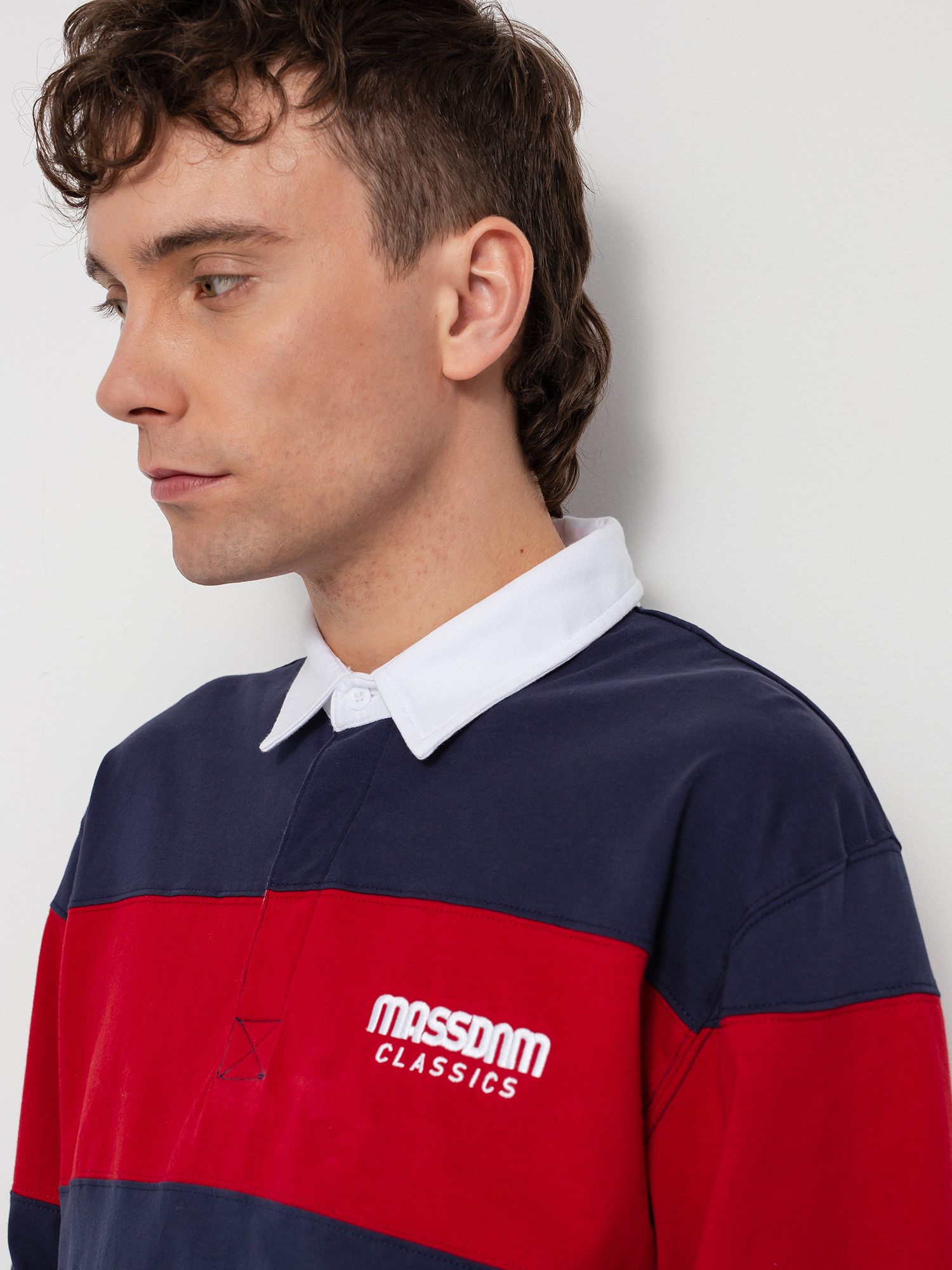 Longsleeve MassDnm Rugby (navy/claret)