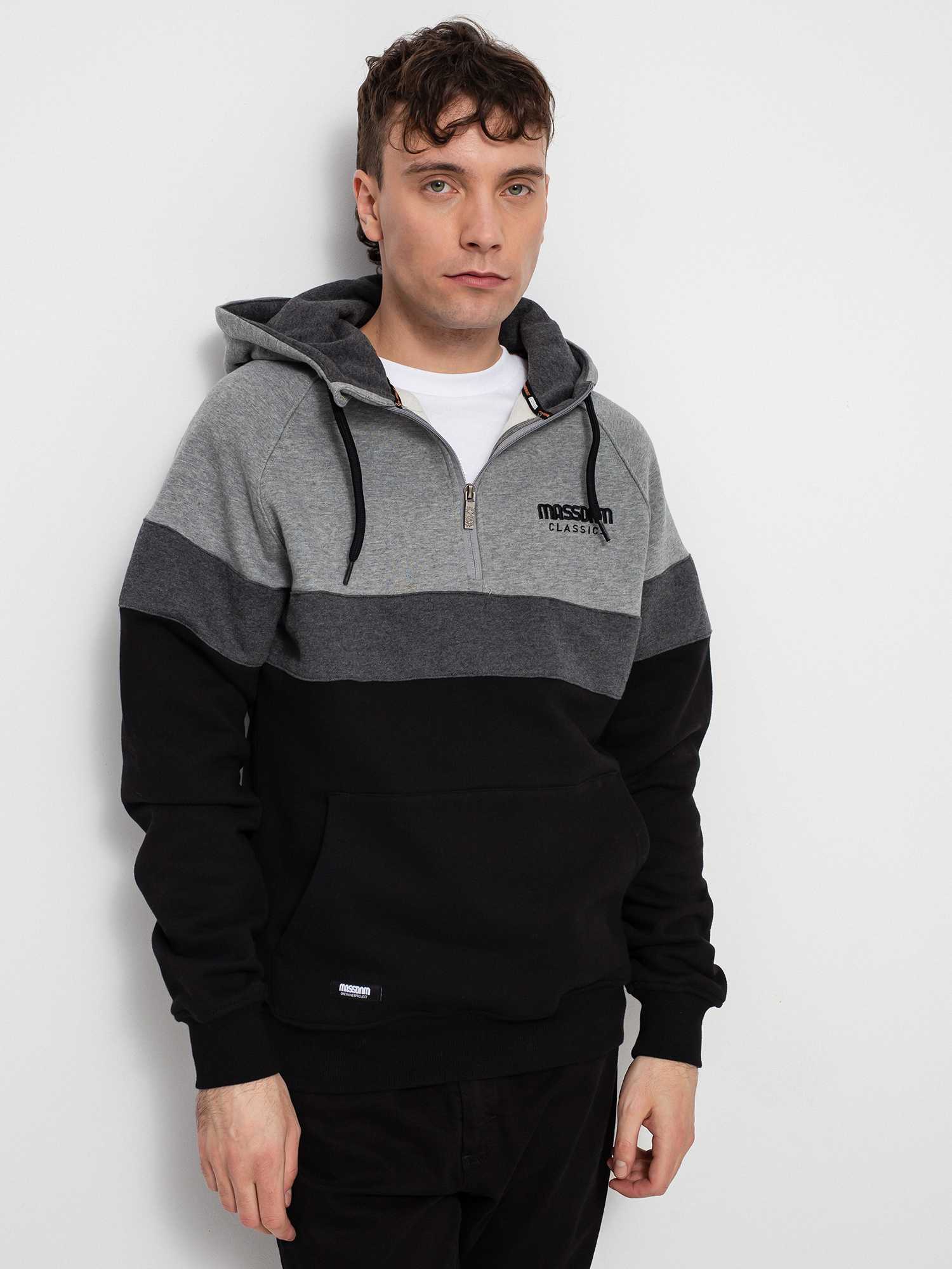 Bluza z kapturem MassDnm Sector HD (heather grey/black)