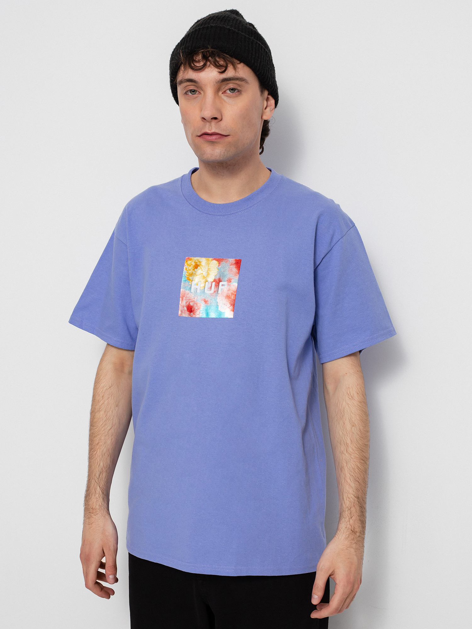 T-shirt HUF Foil Flower Box Logo (violet)
