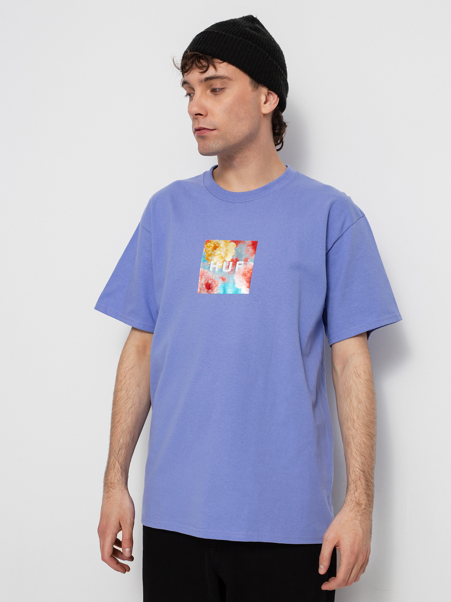 T-shirt HUF Foil Flower Box Logo (violet)