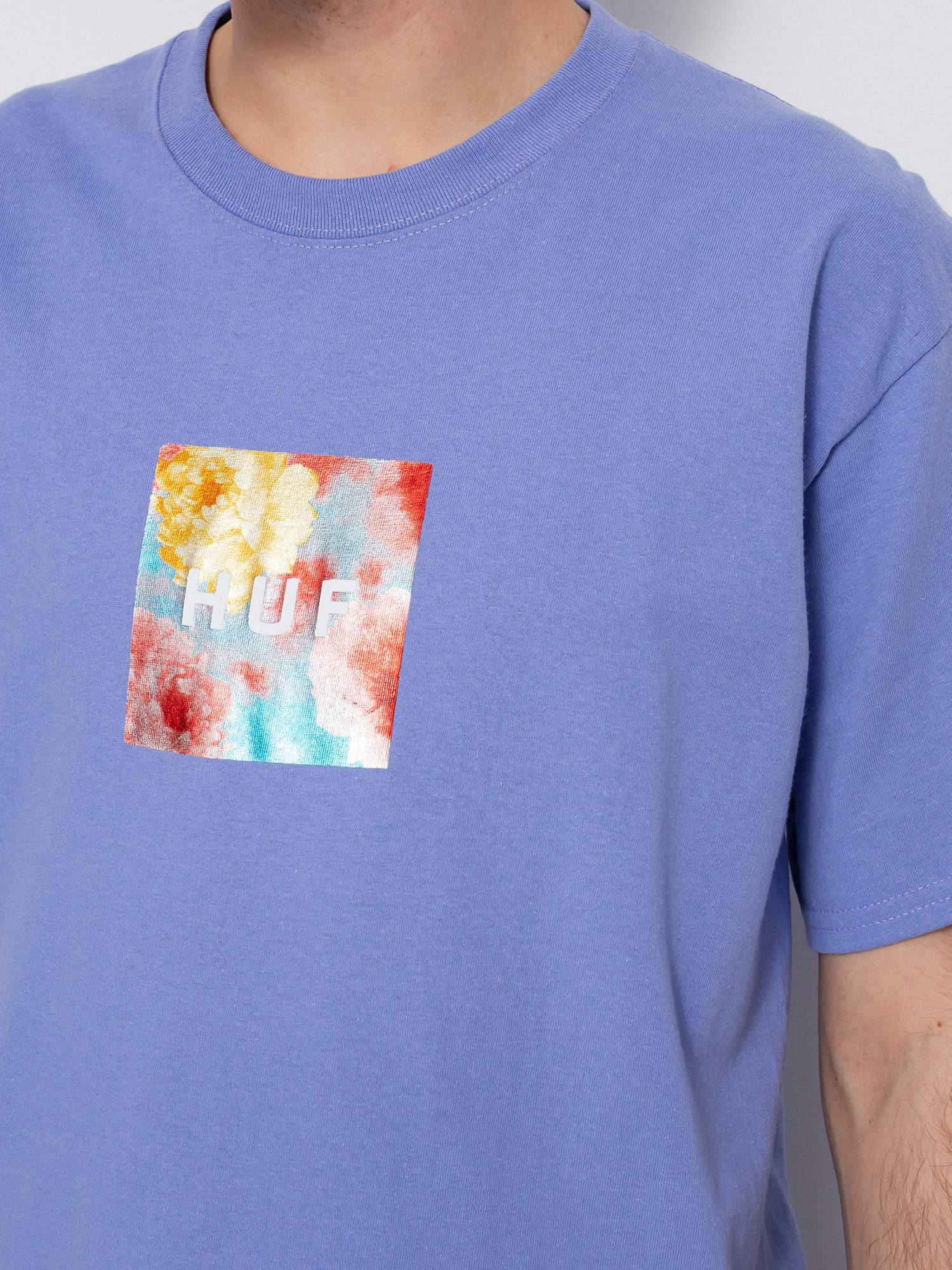 T-shirt HUF Foil Flower Box Logo (violet)