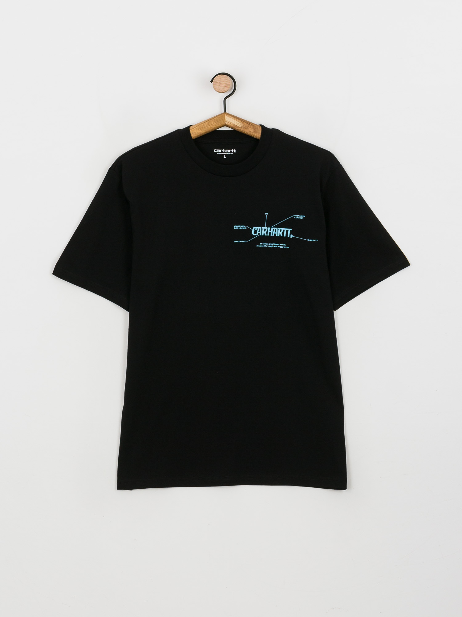 T-shirt Carhartt WIP Blueprint (black/light blue)
