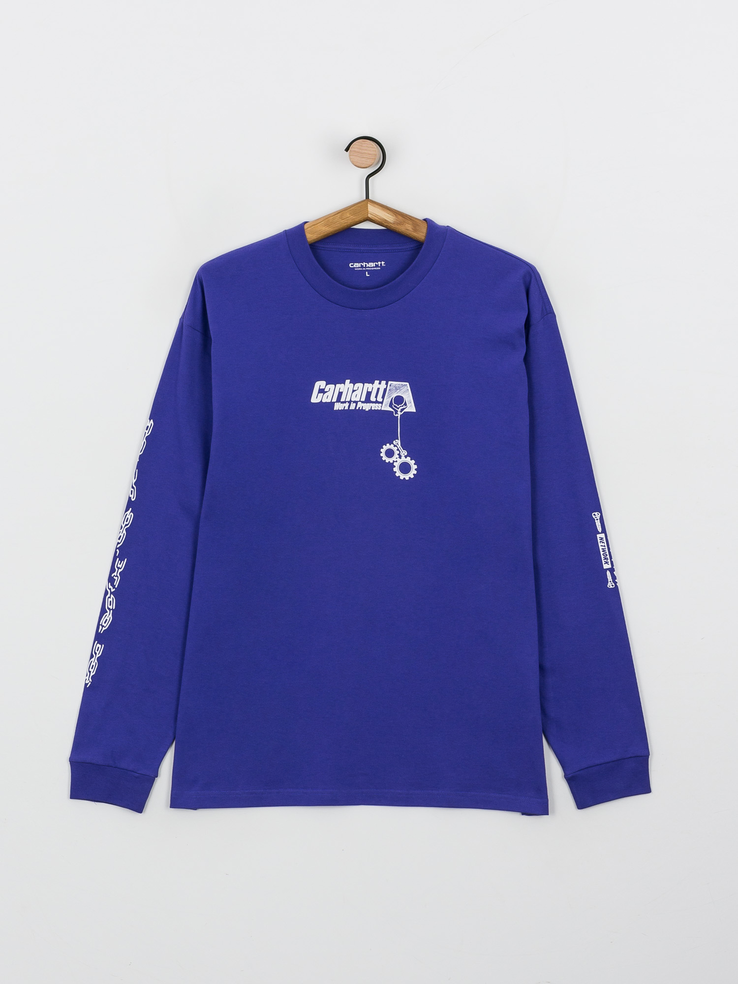 Longsleeve Carhartt WIP Scramble (razzmic/white)