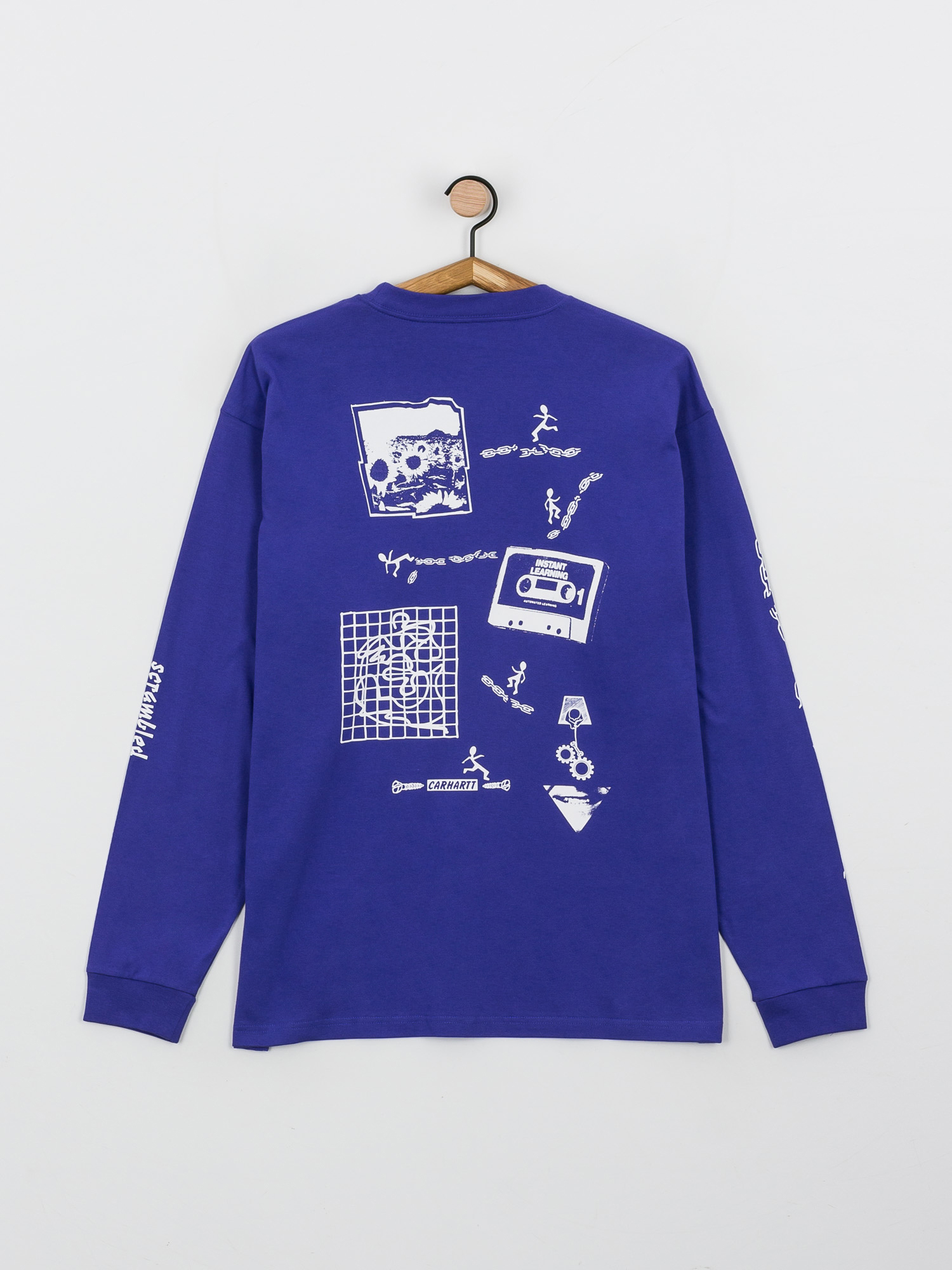 Longsleeve Carhartt WIP Scramble (razzmic/white)