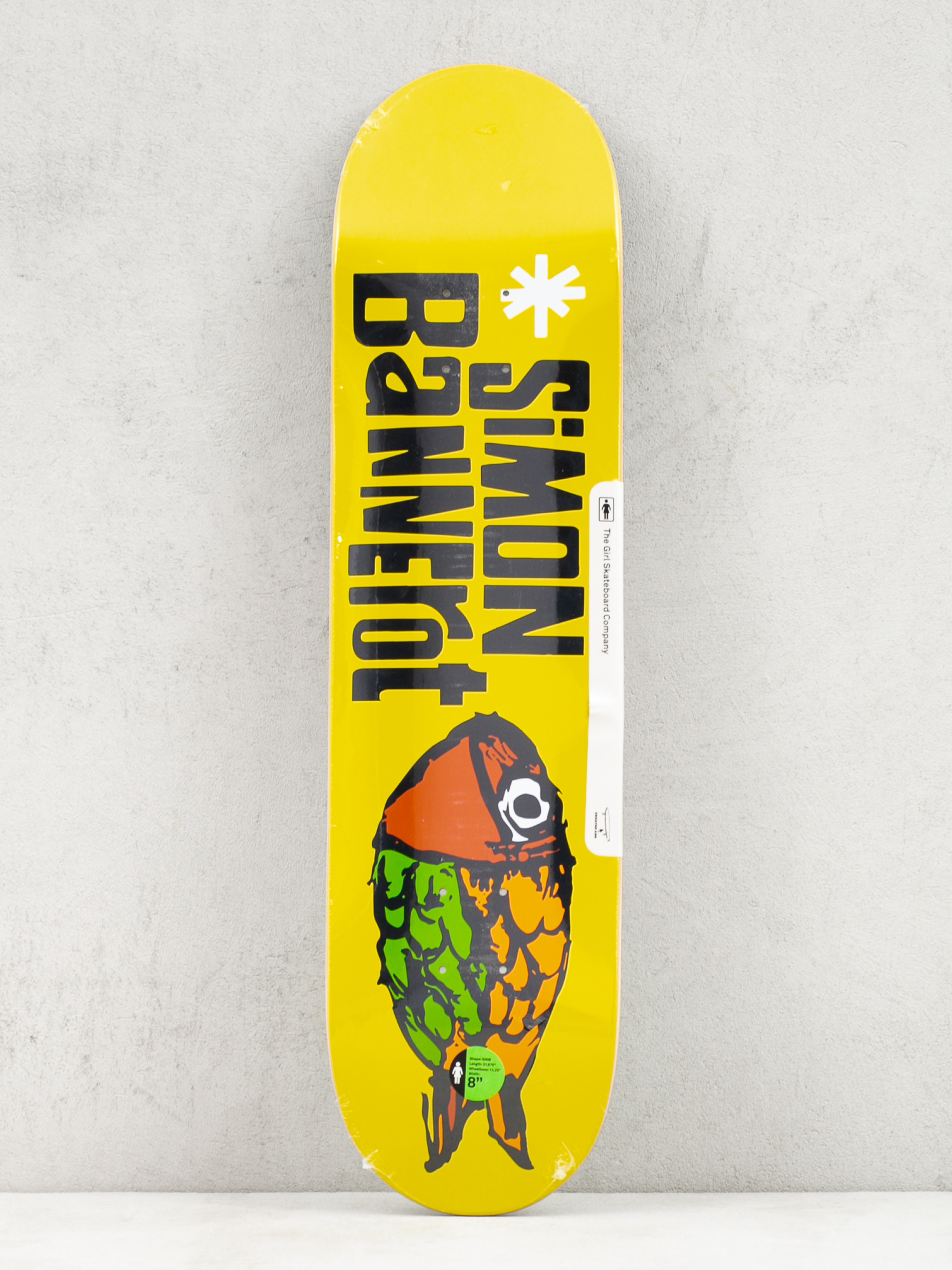Deck Girl Skateboard Bannerot Pictograph (yellow)