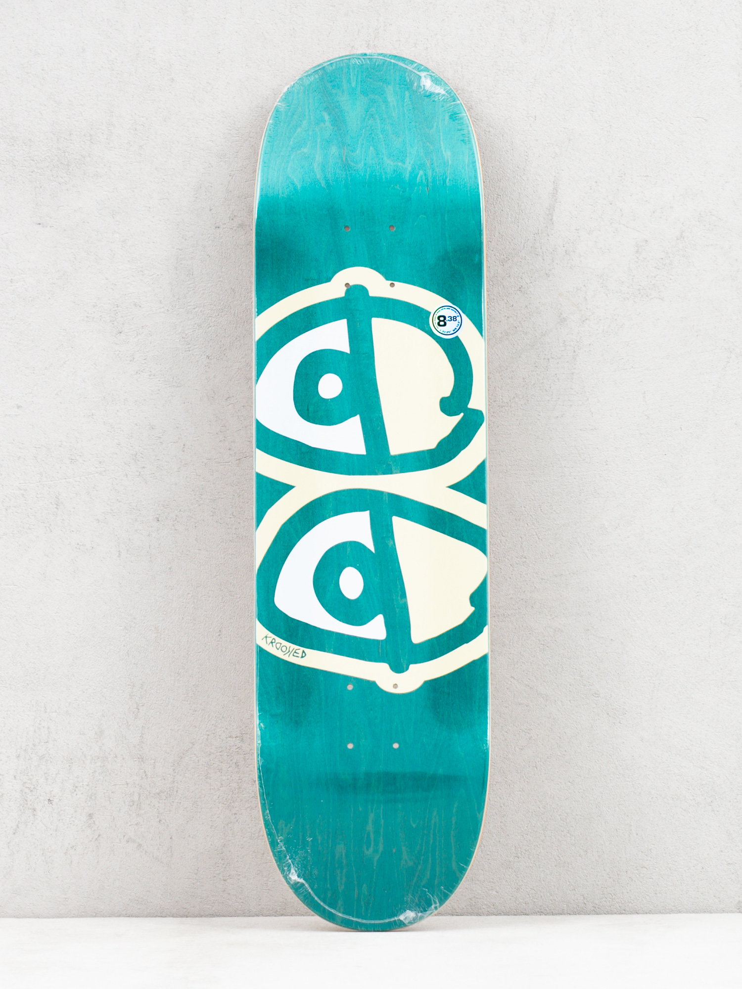 Deck Krooked Team Eyes (teal/beige)
