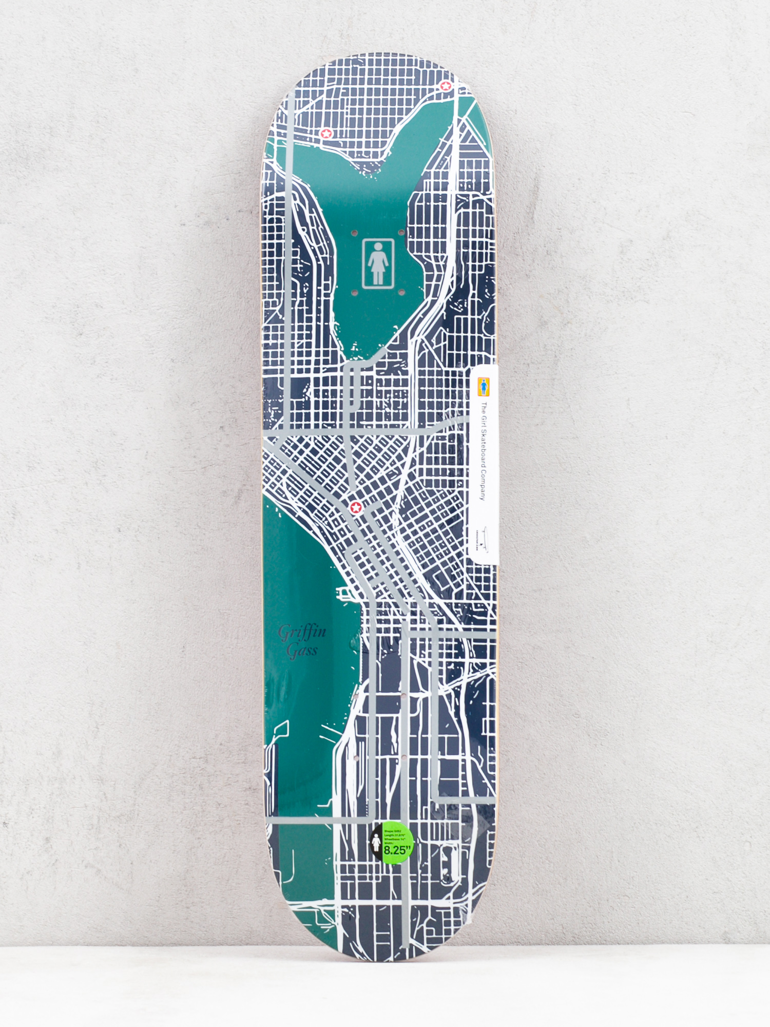 Deck Girl Skateboard Gass Pin Point One Off (green/black)