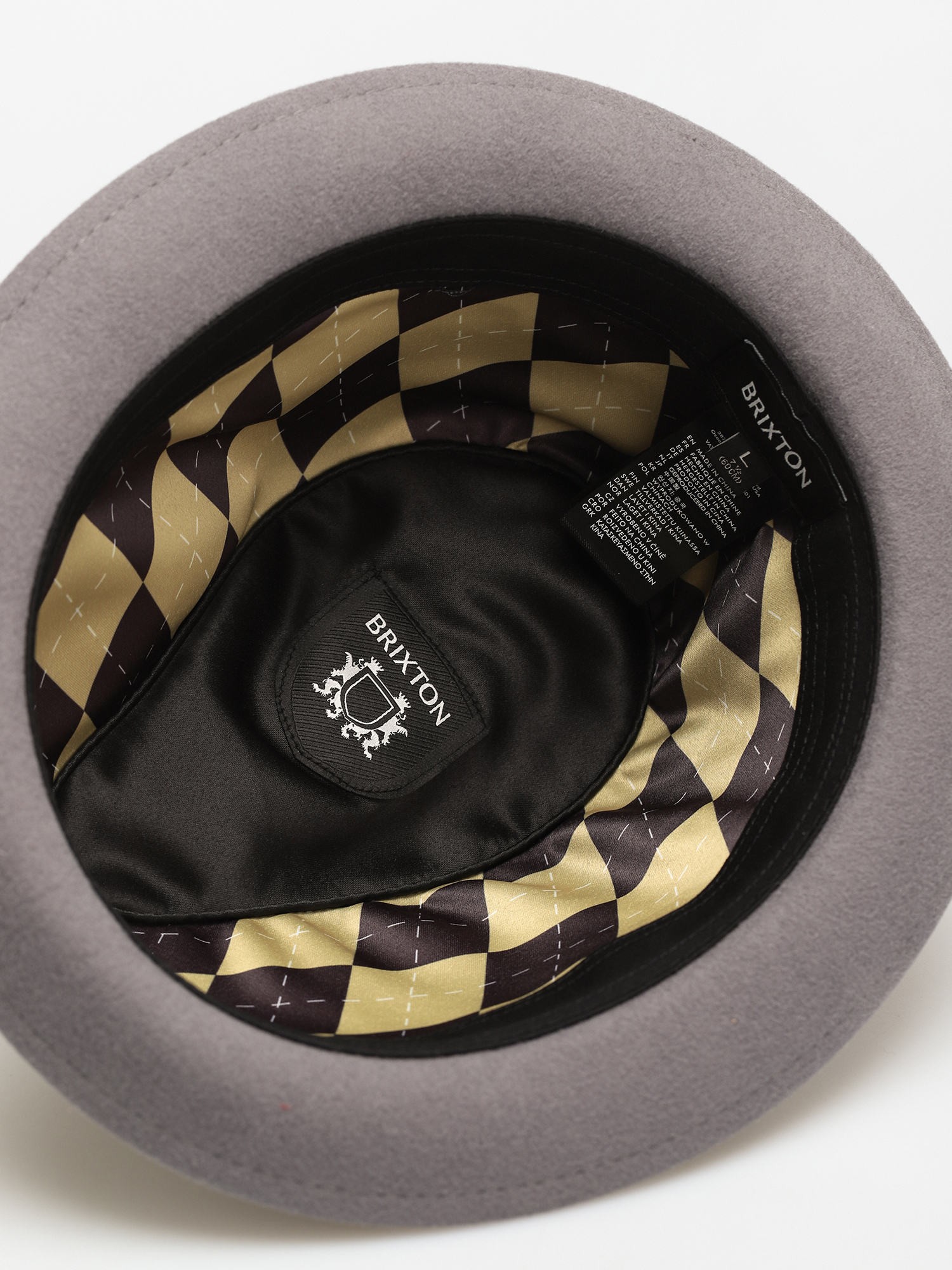 Kapelusz Brixton Gain Fedora (grey/washed black)