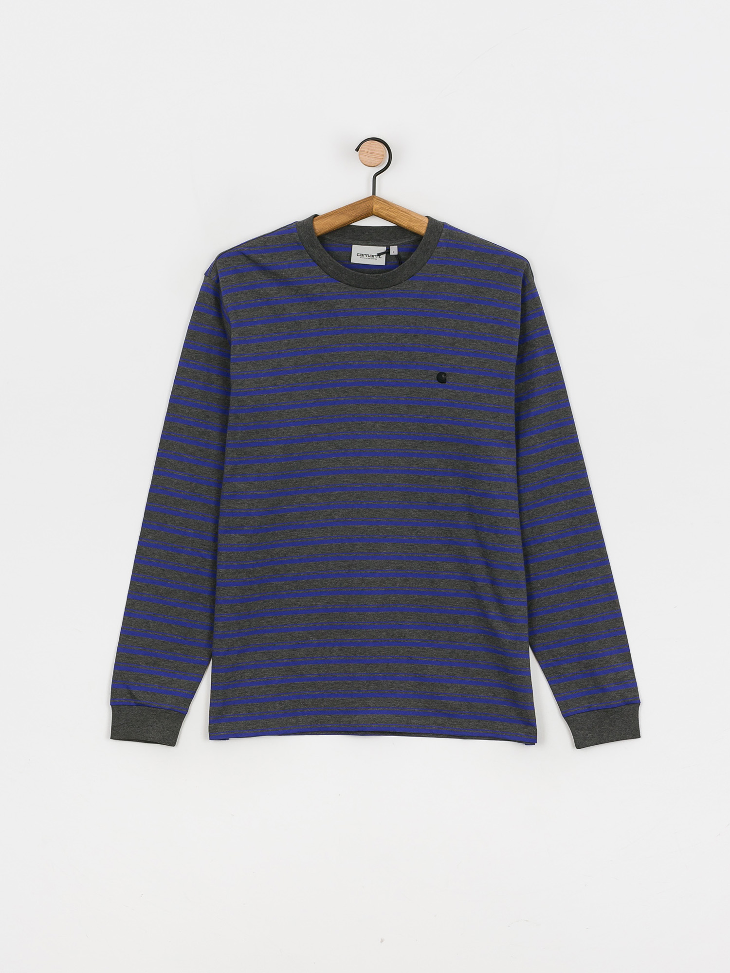Longsleeve Carhartt WIP Gleeson (gleeson stripe/razzmic/stormcloud heather)