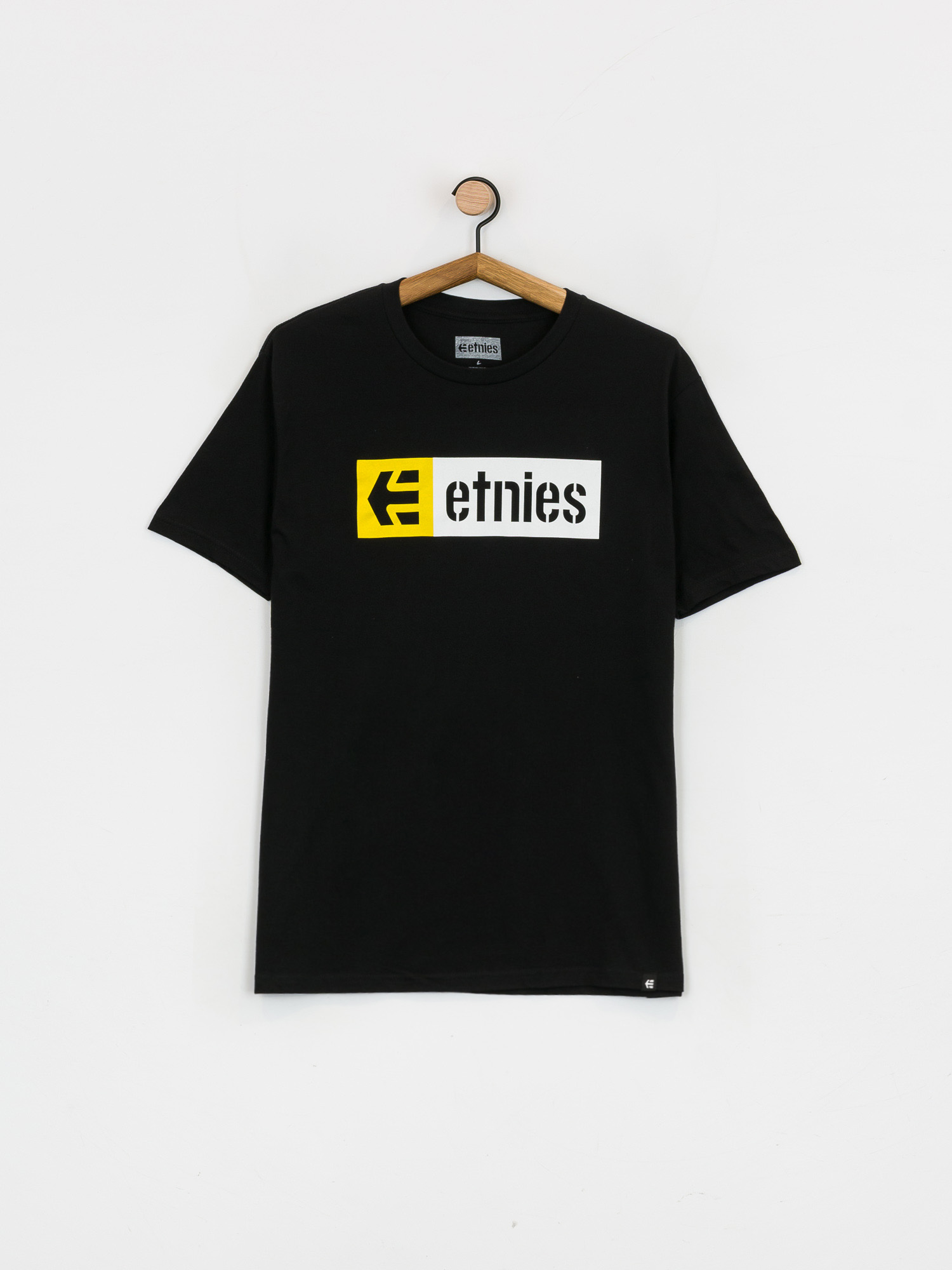 T-shirt Etnies New Box (black/white/yellow)