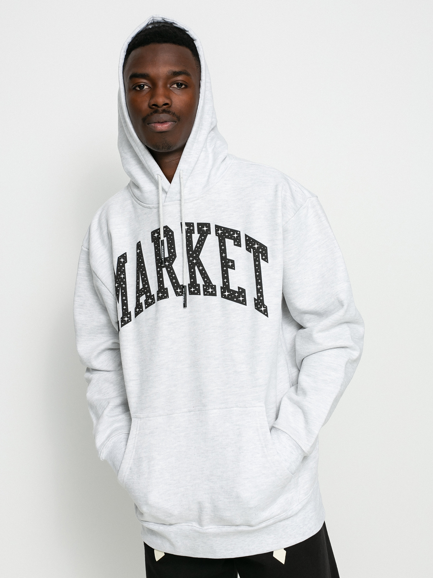 Bluza z kapturem Chinatown Market Arc Puff HD (ash)