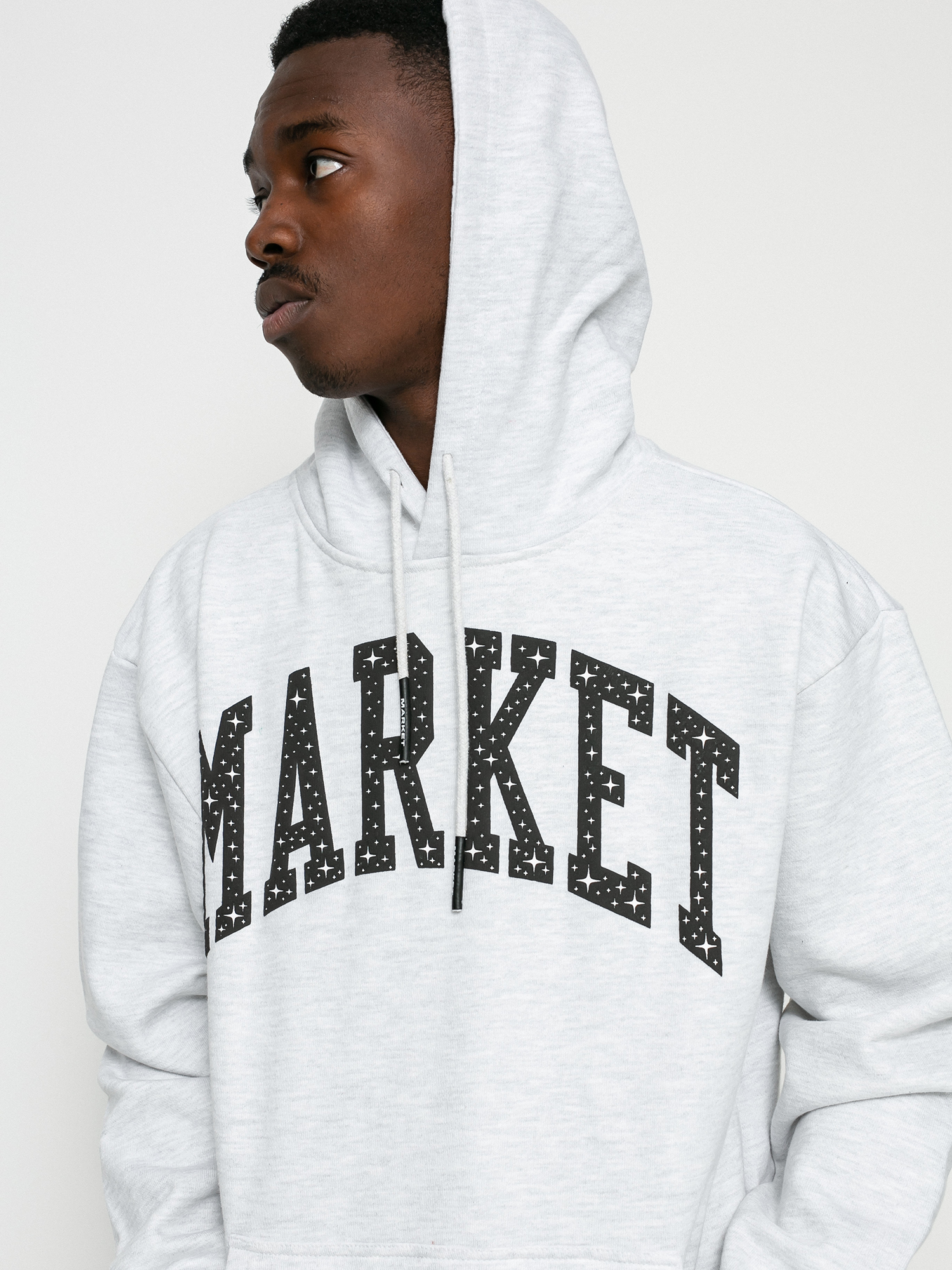 Bluza z kapturem Chinatown Market Arc Puff HD (ash)