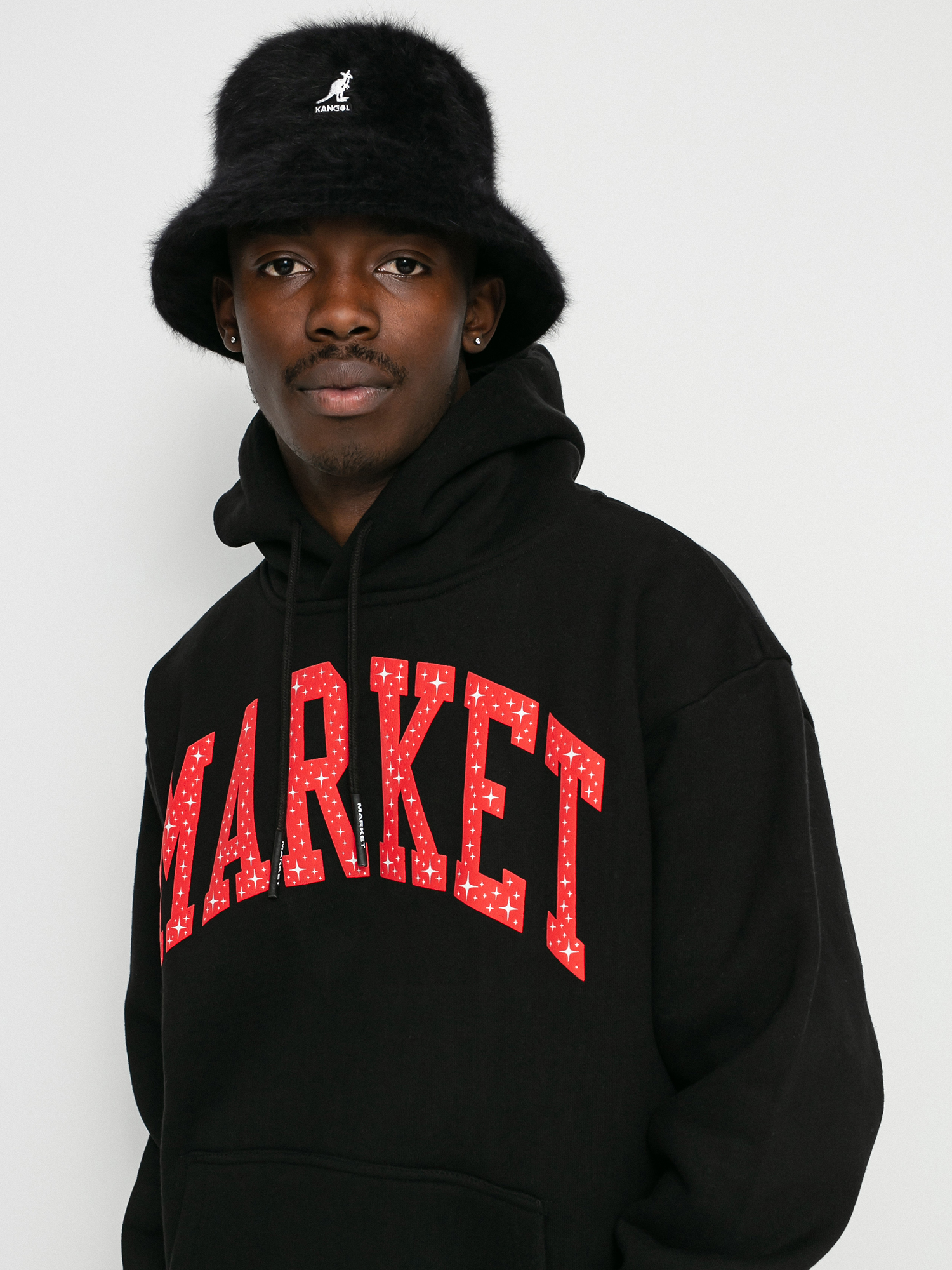 Bluza z kapturem Chinatown Market Arc Puff HD (black)