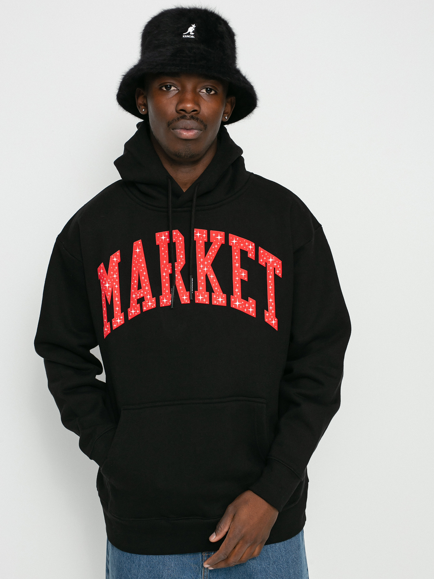 Bluza z kapturem Chinatown Market Arc Puff HD (black)