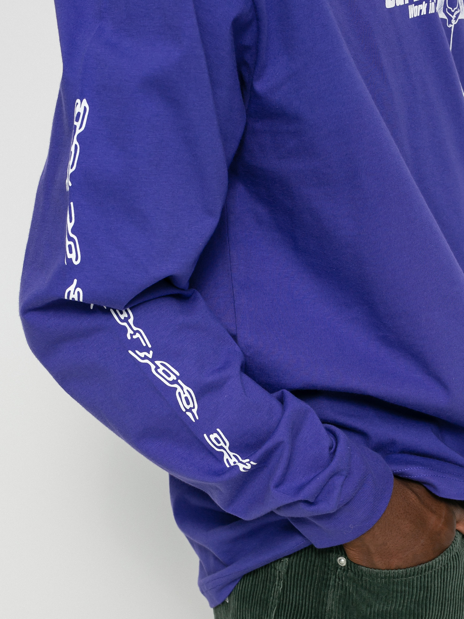 Longsleeve Carhartt WIP Scramble (razzmic/white)