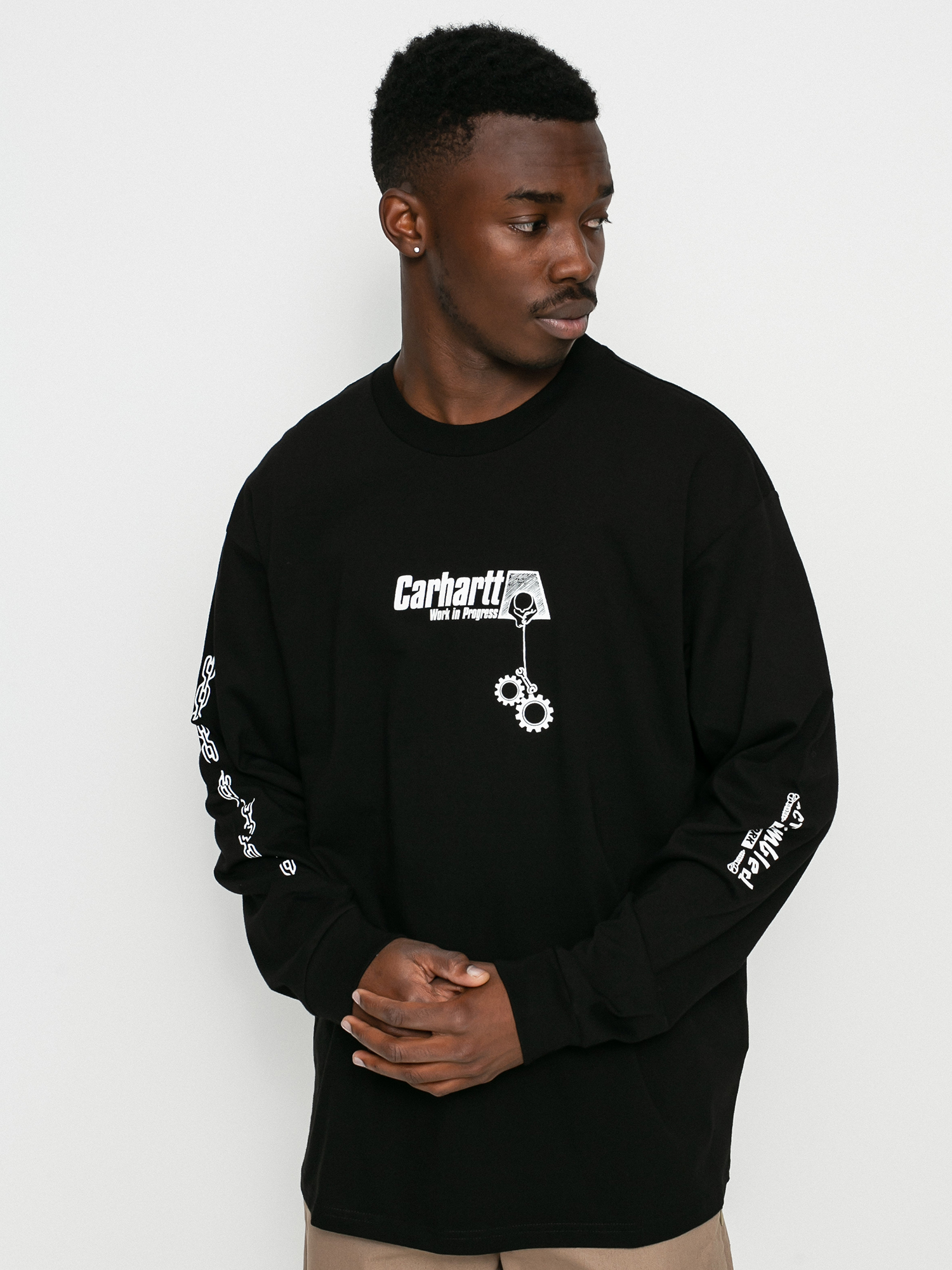 Longsleeve Carhartt WIP Scramble (black/white)