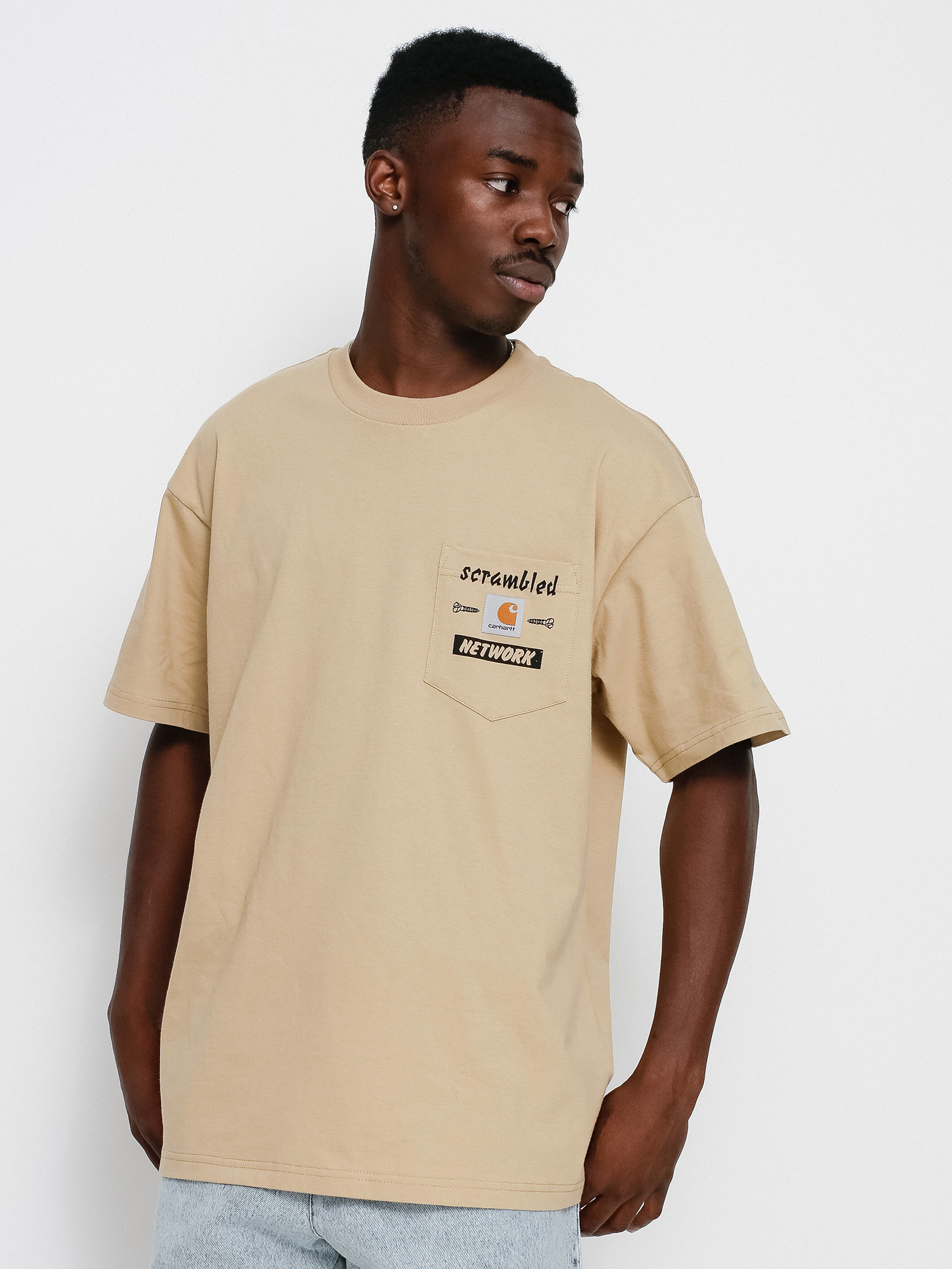 T-shirt Carhartt WIP Scramble Pocket (dusty h brown/black)