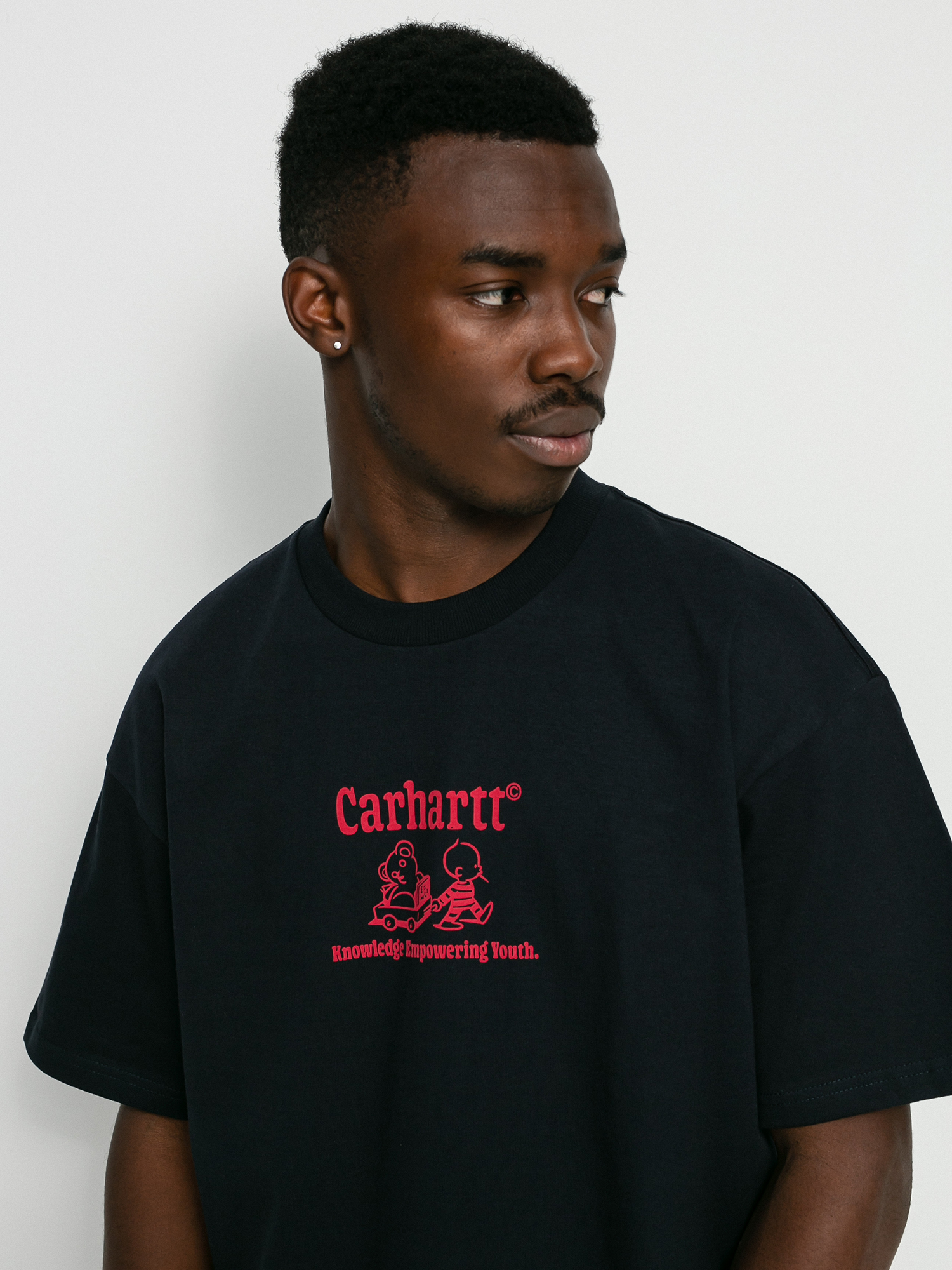 T-shirt Carhartt WIP Schools Out (dark navy/cornel)