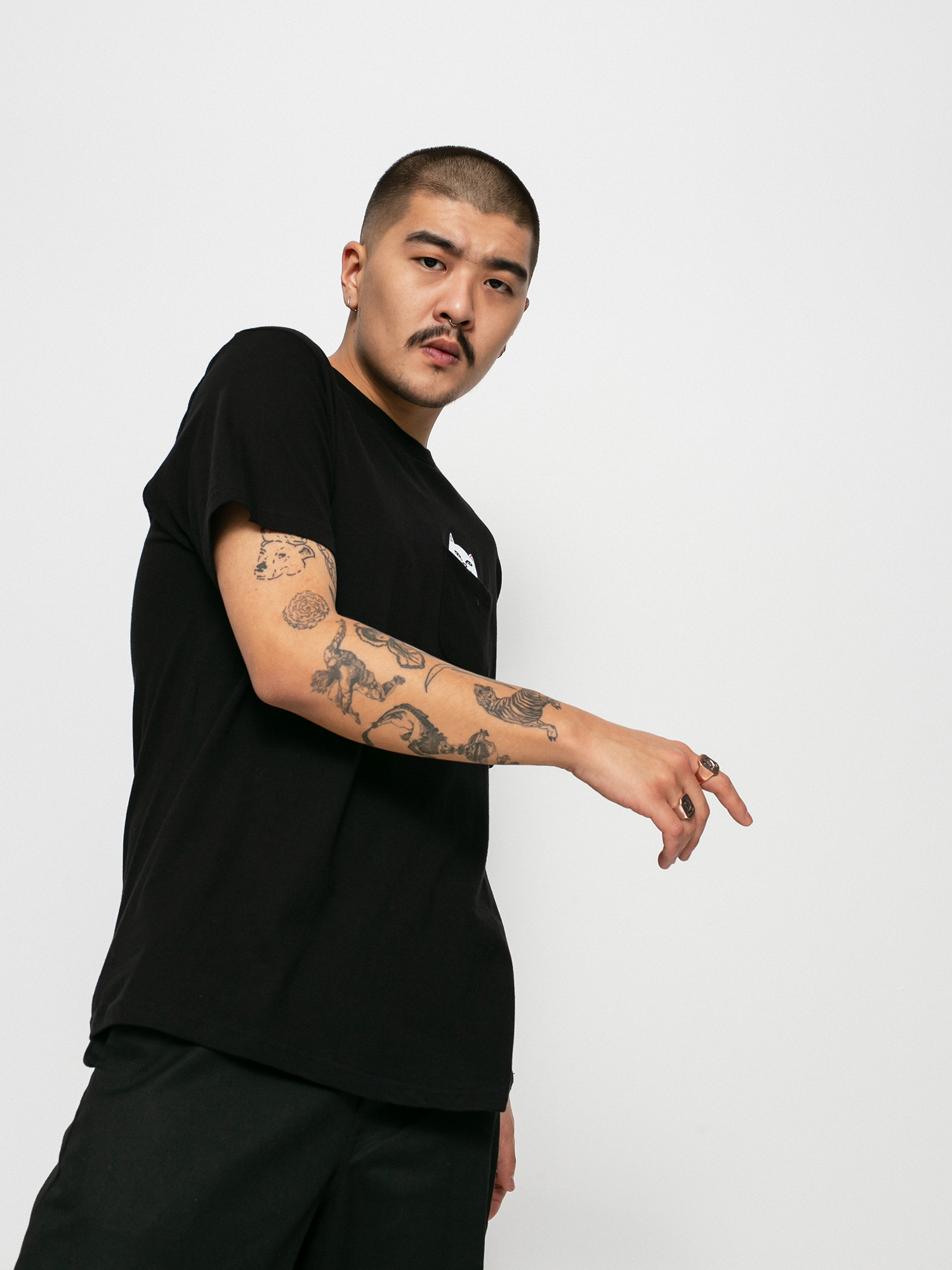 T-shirt RipNDip Lord Nermal Pocket (black)