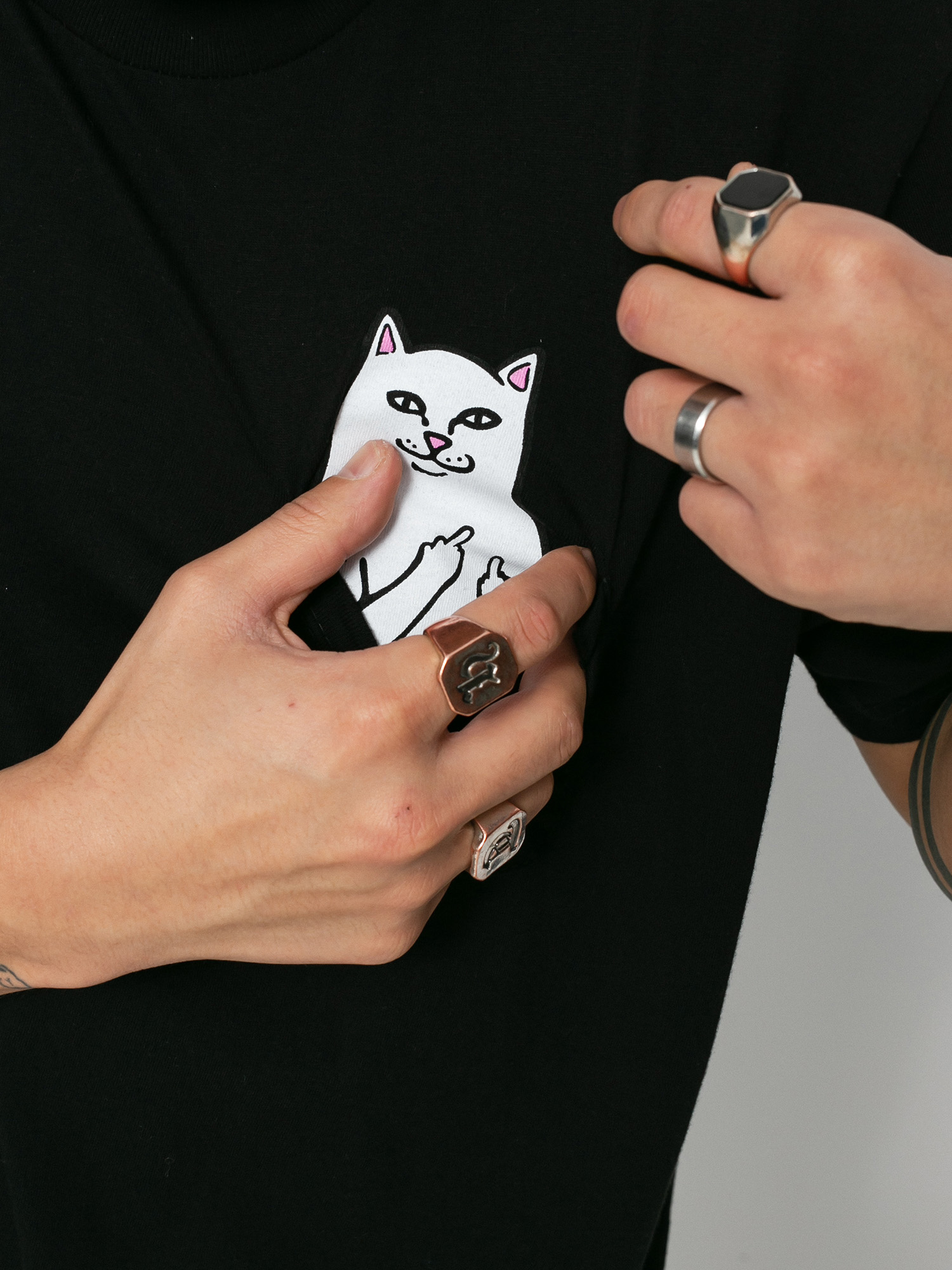 T-shirt RipNDip Lord Nermal Pocket (black)