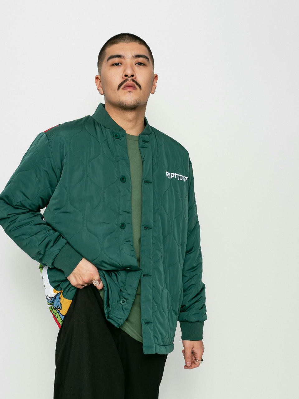 Kurtka RipNDip Nermurari Warrior Quilted Bomber (pine green)