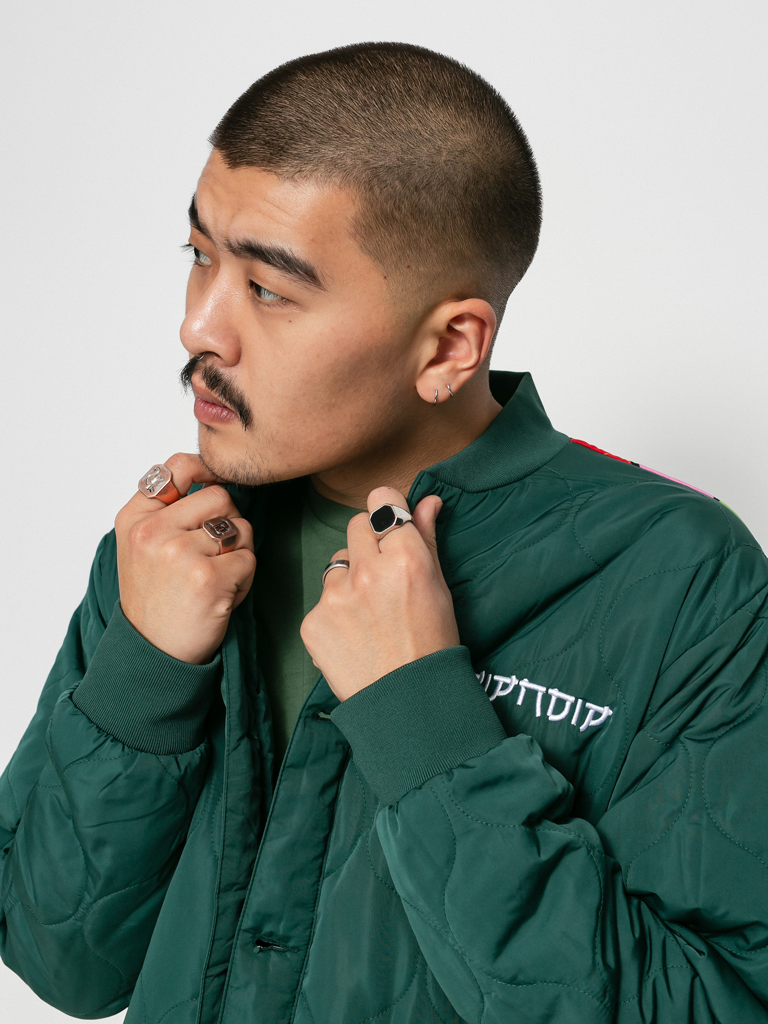 Kurtka RipNDip Nermurari Warrior Quilted Bomber (pine green)