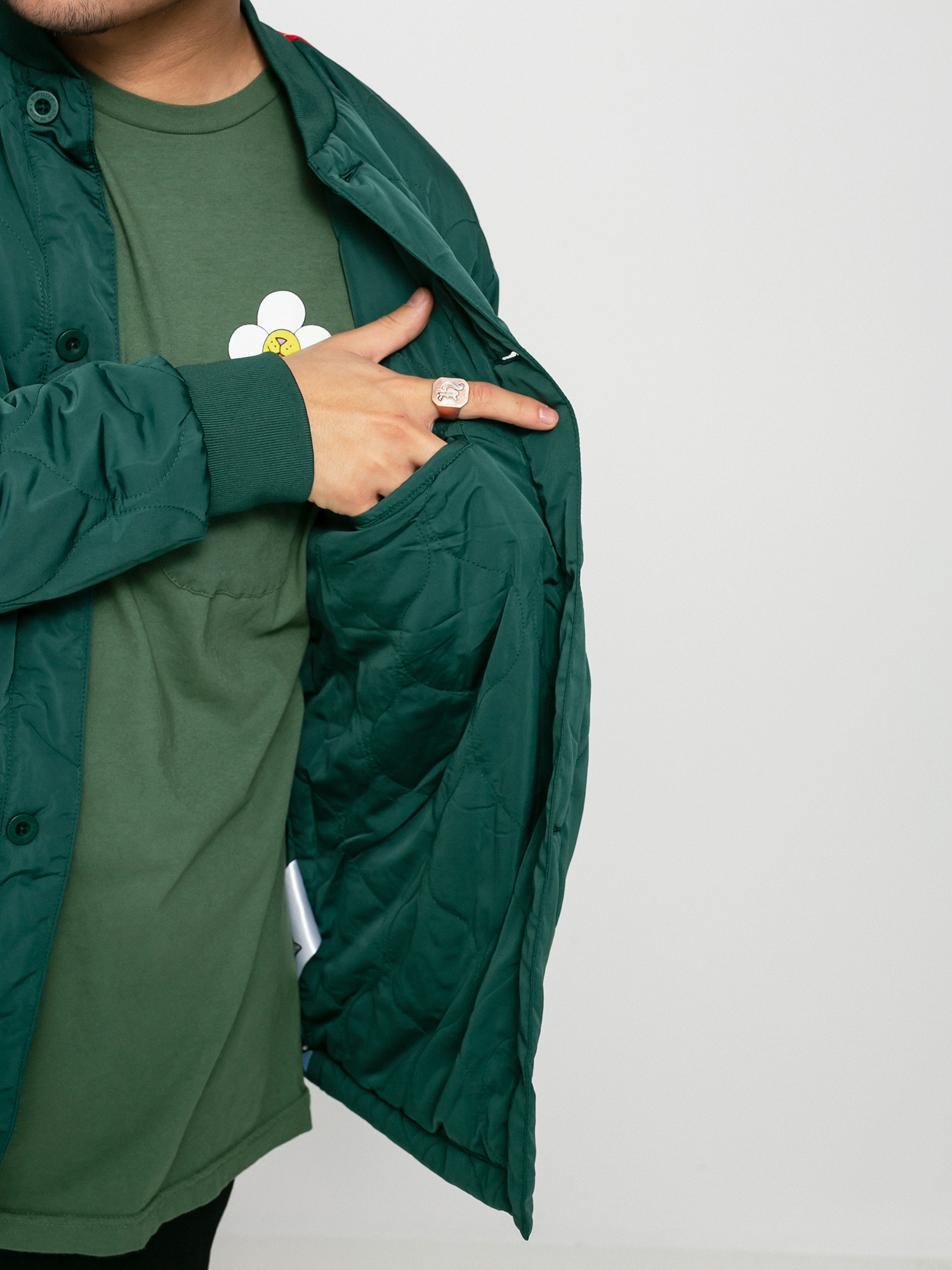 Kurtka RipNDip Nermurari Warrior Quilted Bomber (pine green)