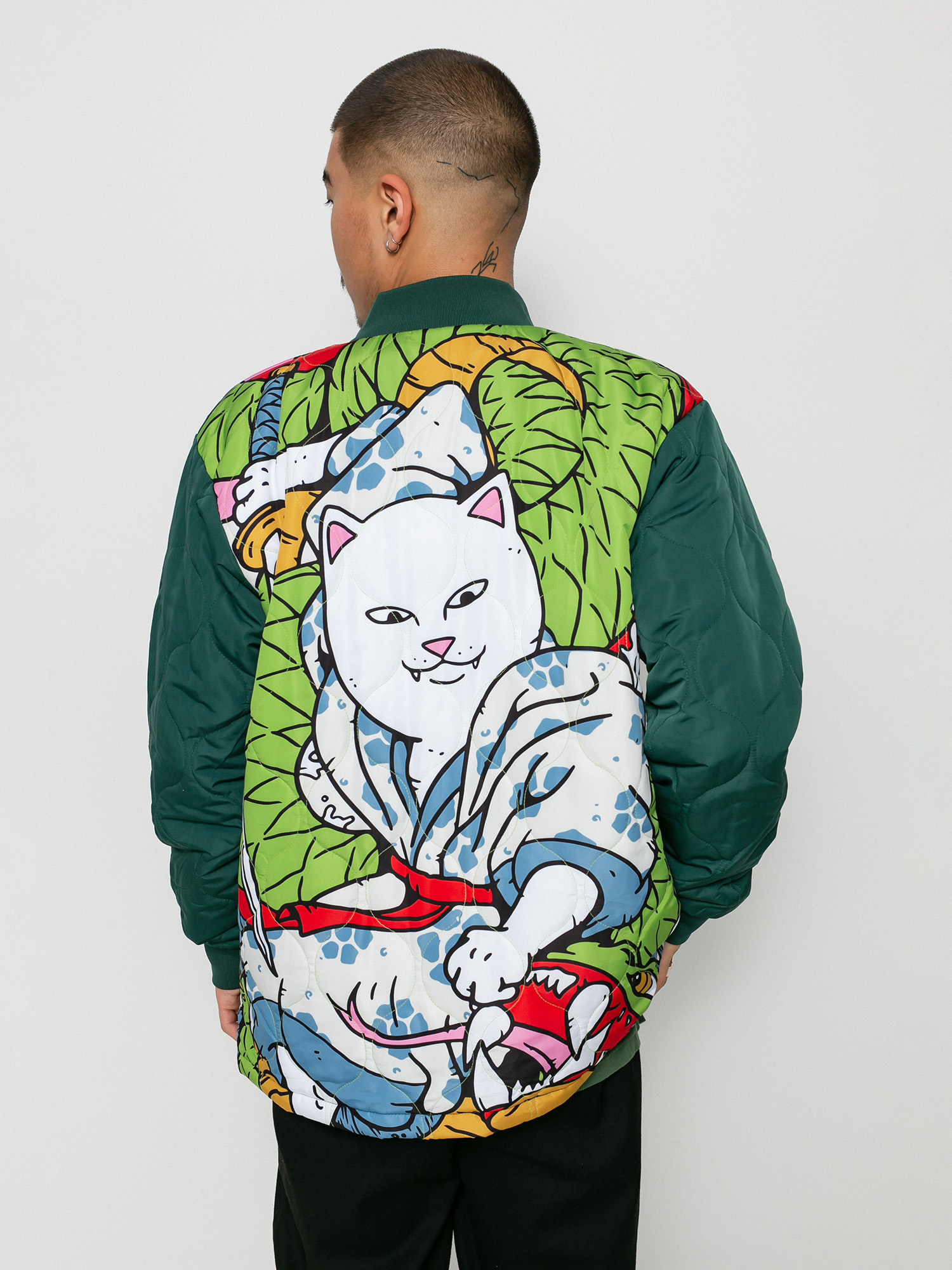 Kurtka RipNDip Nermurari Warrior Quilted Bomber (pine green)