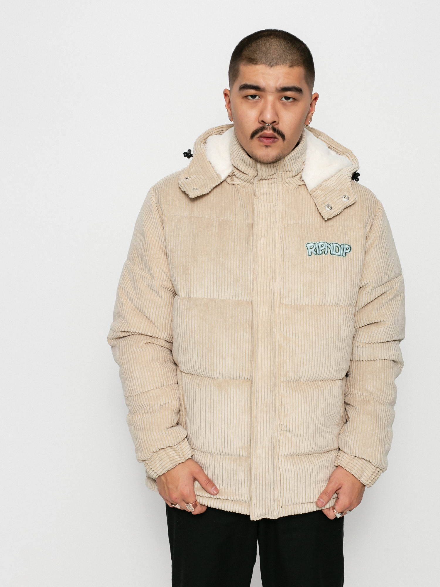 Kurtka RipNDip Intertwined Corduroy Puffer (khaki)