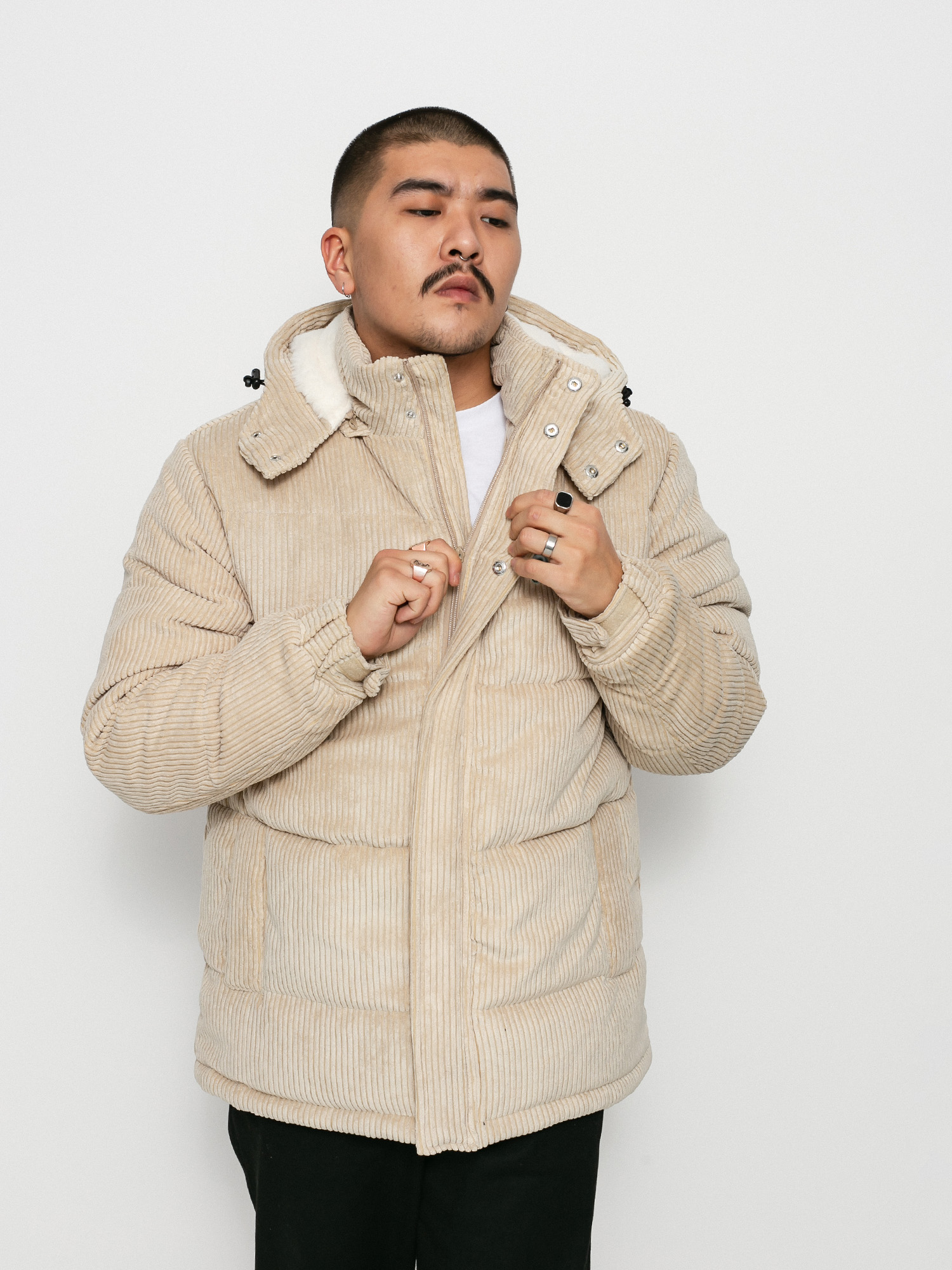 Kurtka RipNDip Intertwined Corduroy Puffer (khaki)