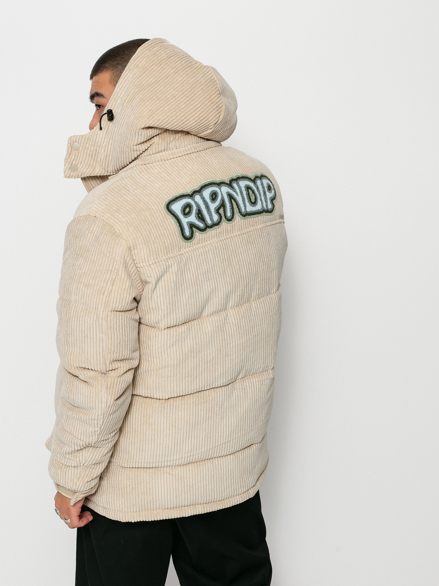Kurtka RipNDip Intertwined Corduroy Puffer (khaki)