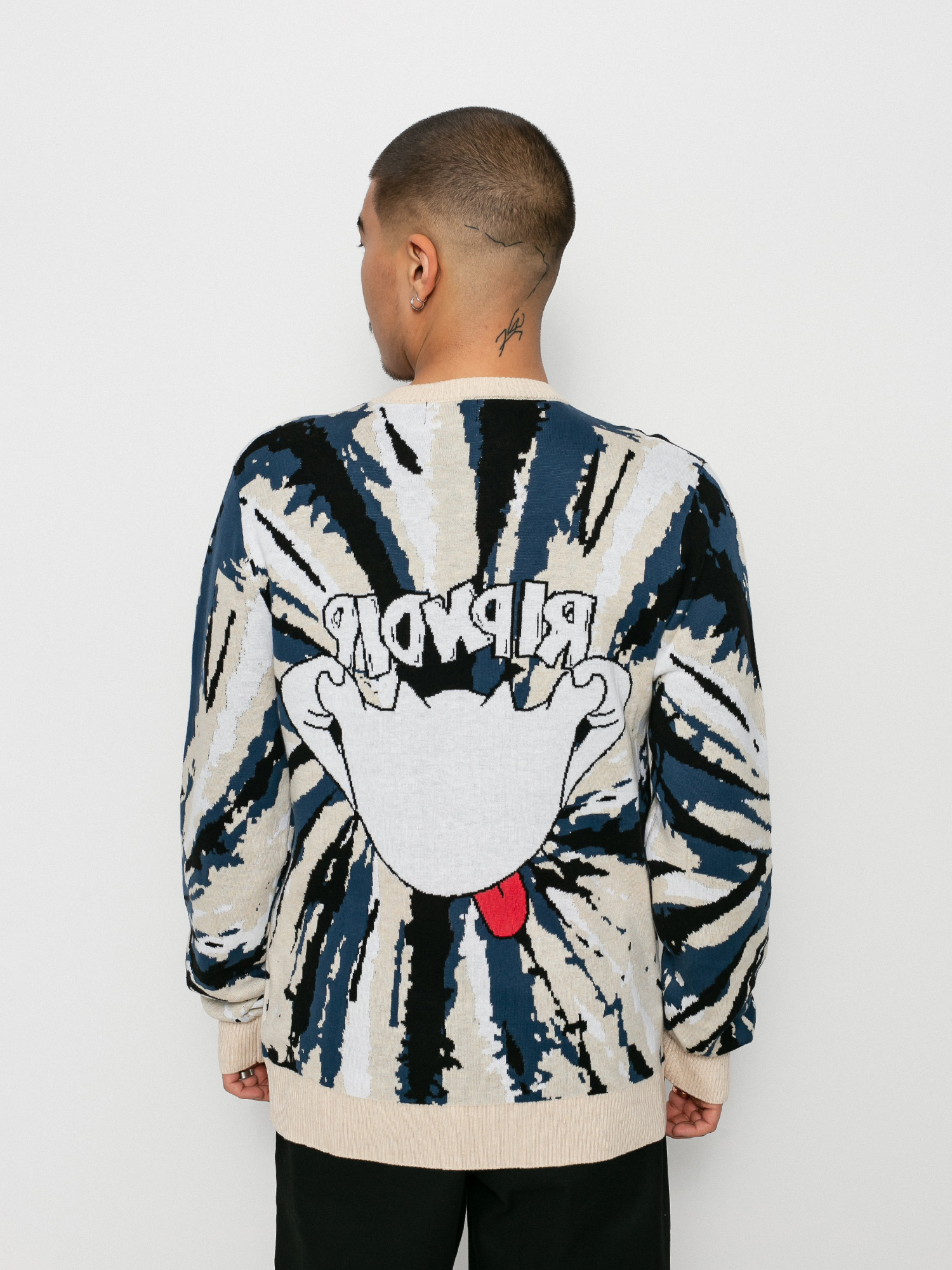 Sweter RipNDip Big Smile Knit (cream/navy)