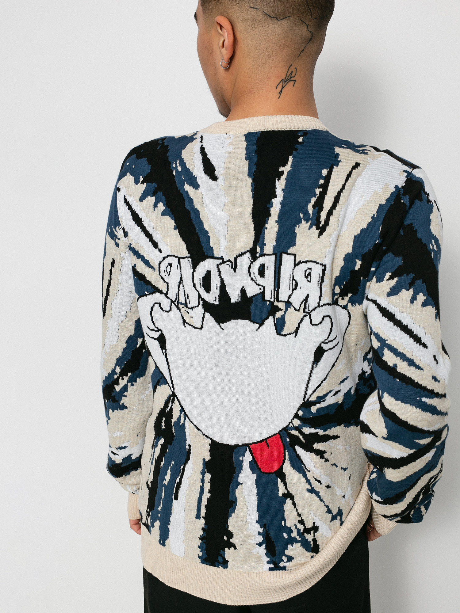 Sweter RipNDip Big Smile Knit (cream/navy)