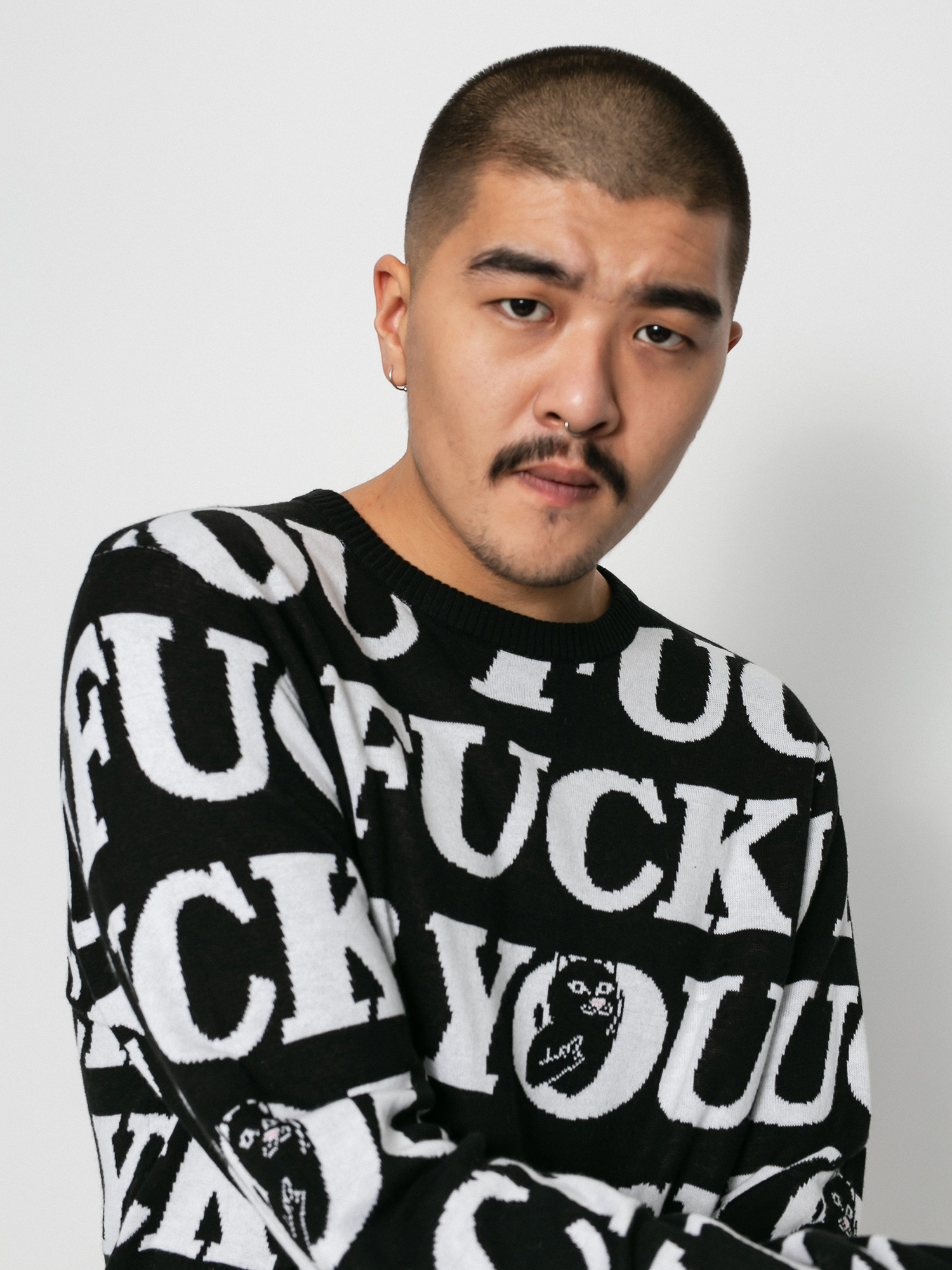 Sweter RipNDip Fuck You Knit (black)
