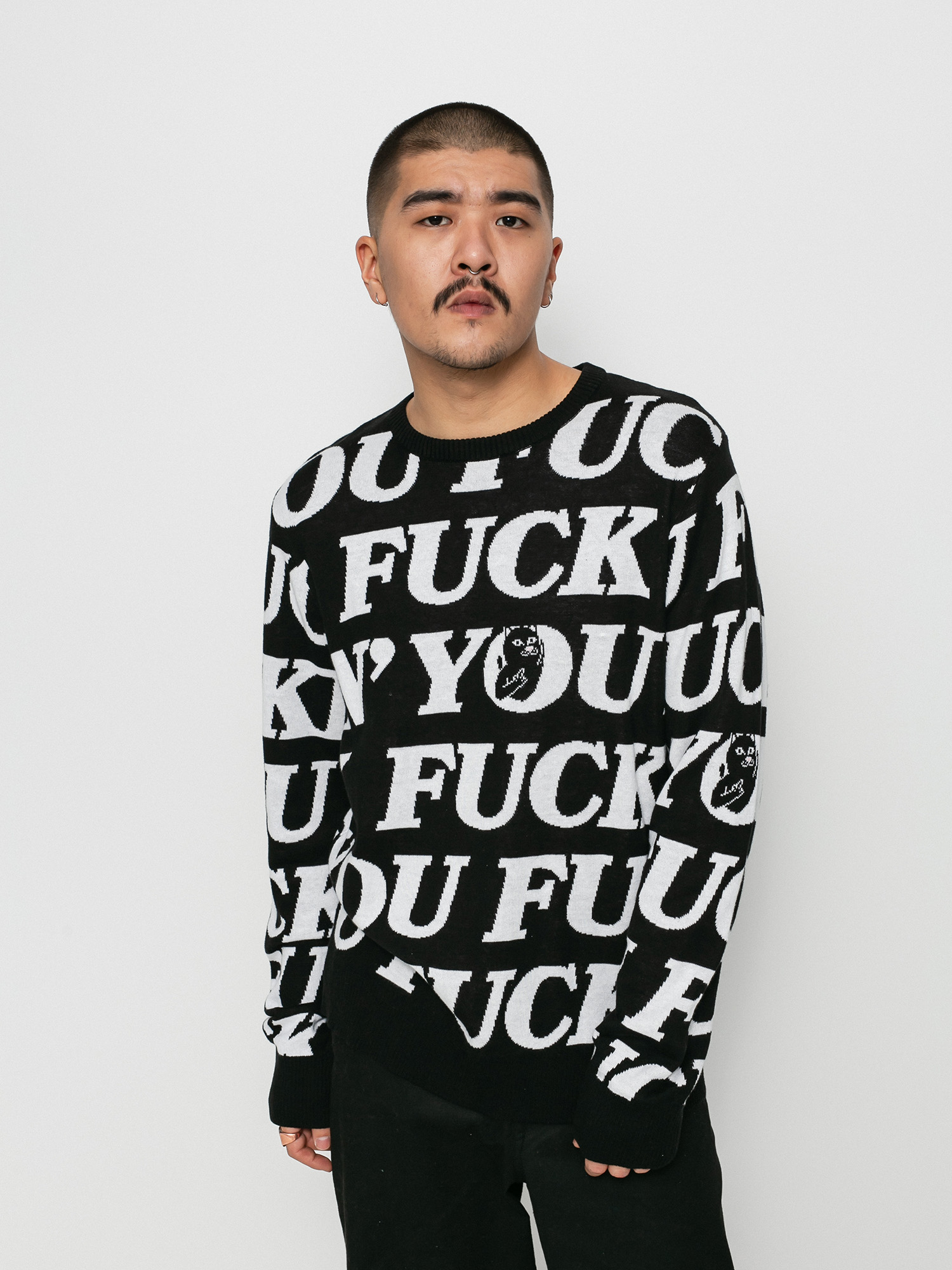 Sweter RipNDip Fuck You Knit (black)