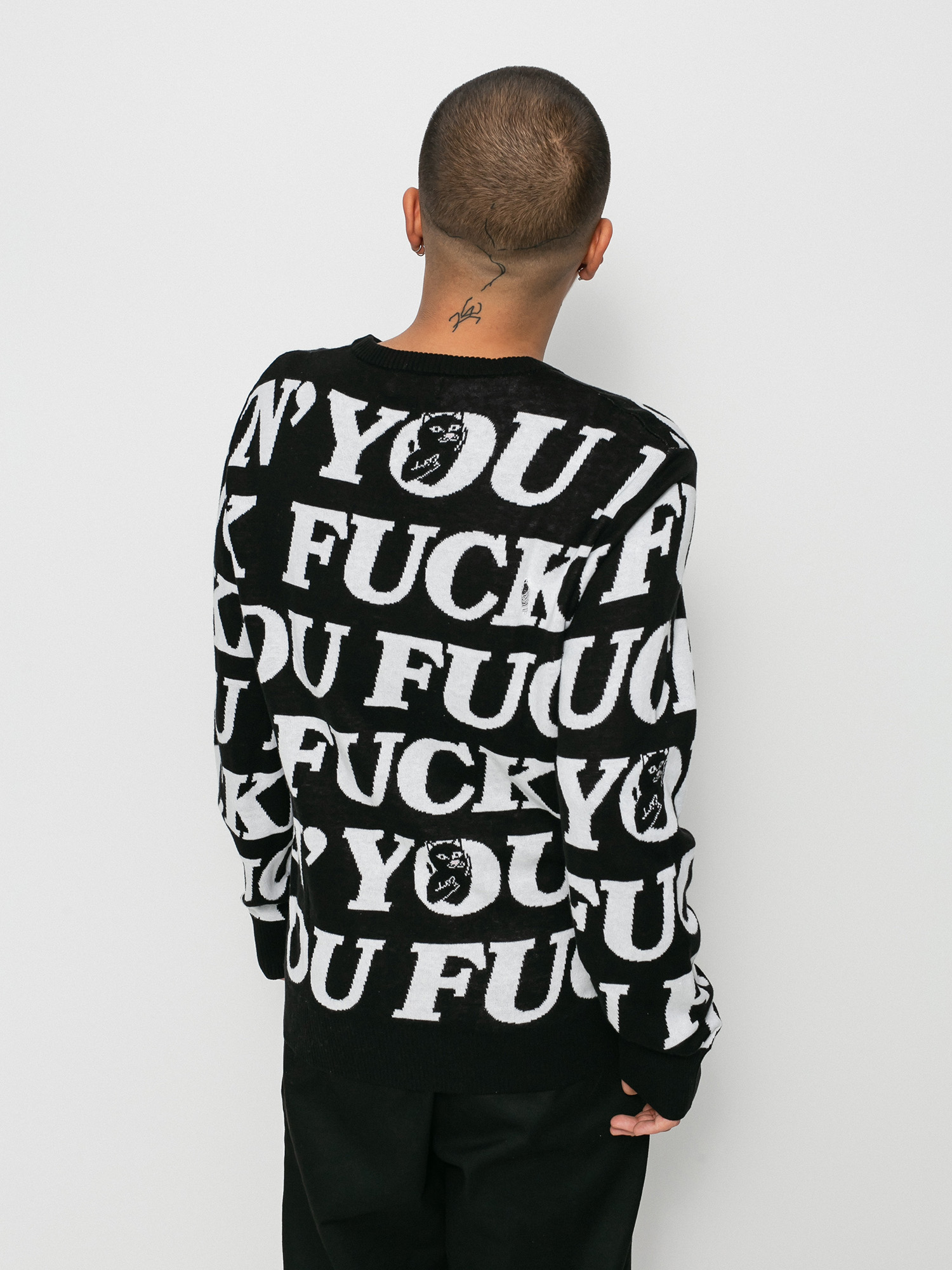 Sweter RipNDip Fuck You Knit (black)