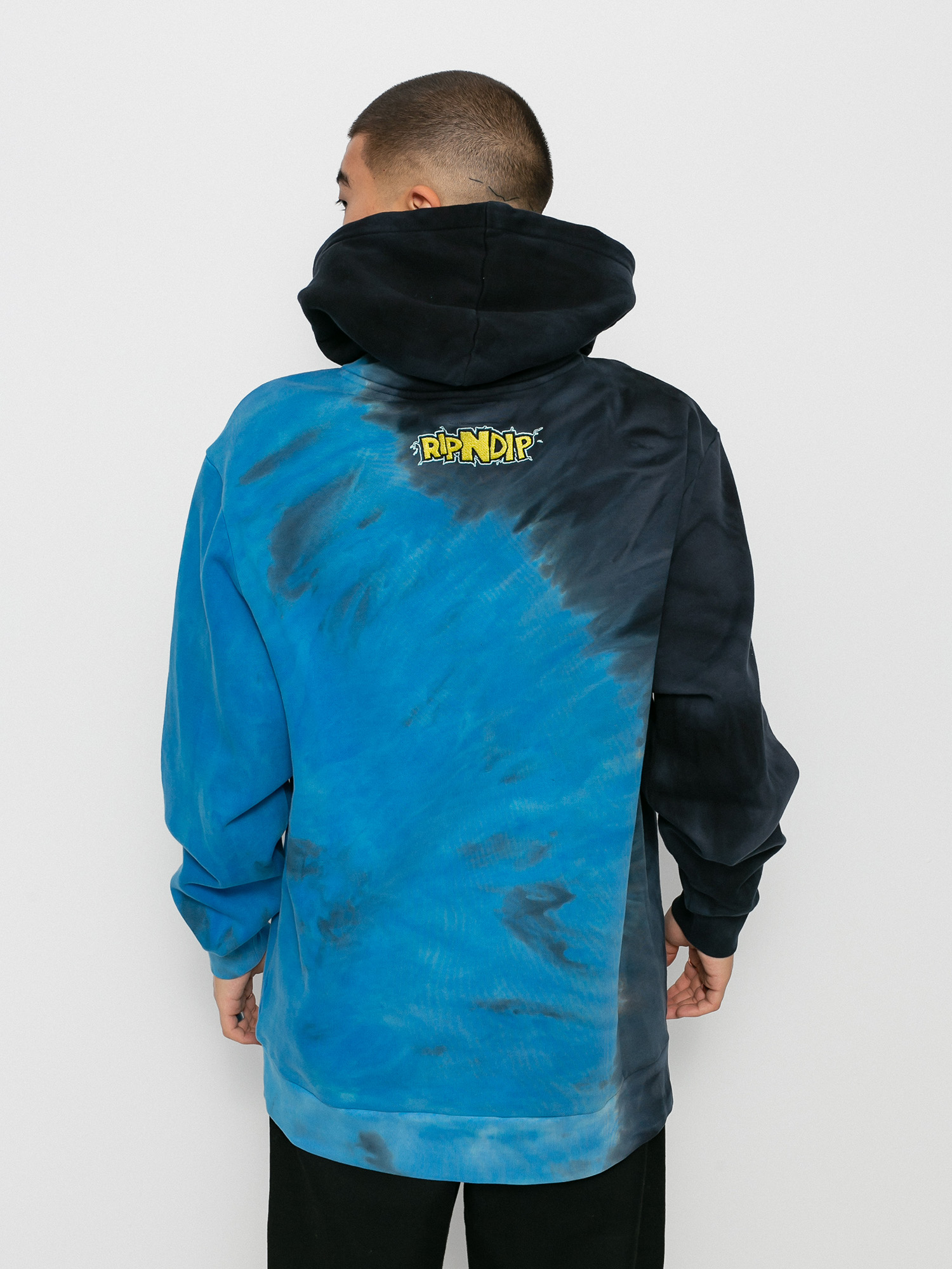 Bluza z kapturem RipNDip Nermku Battle HD (black/blue dye)